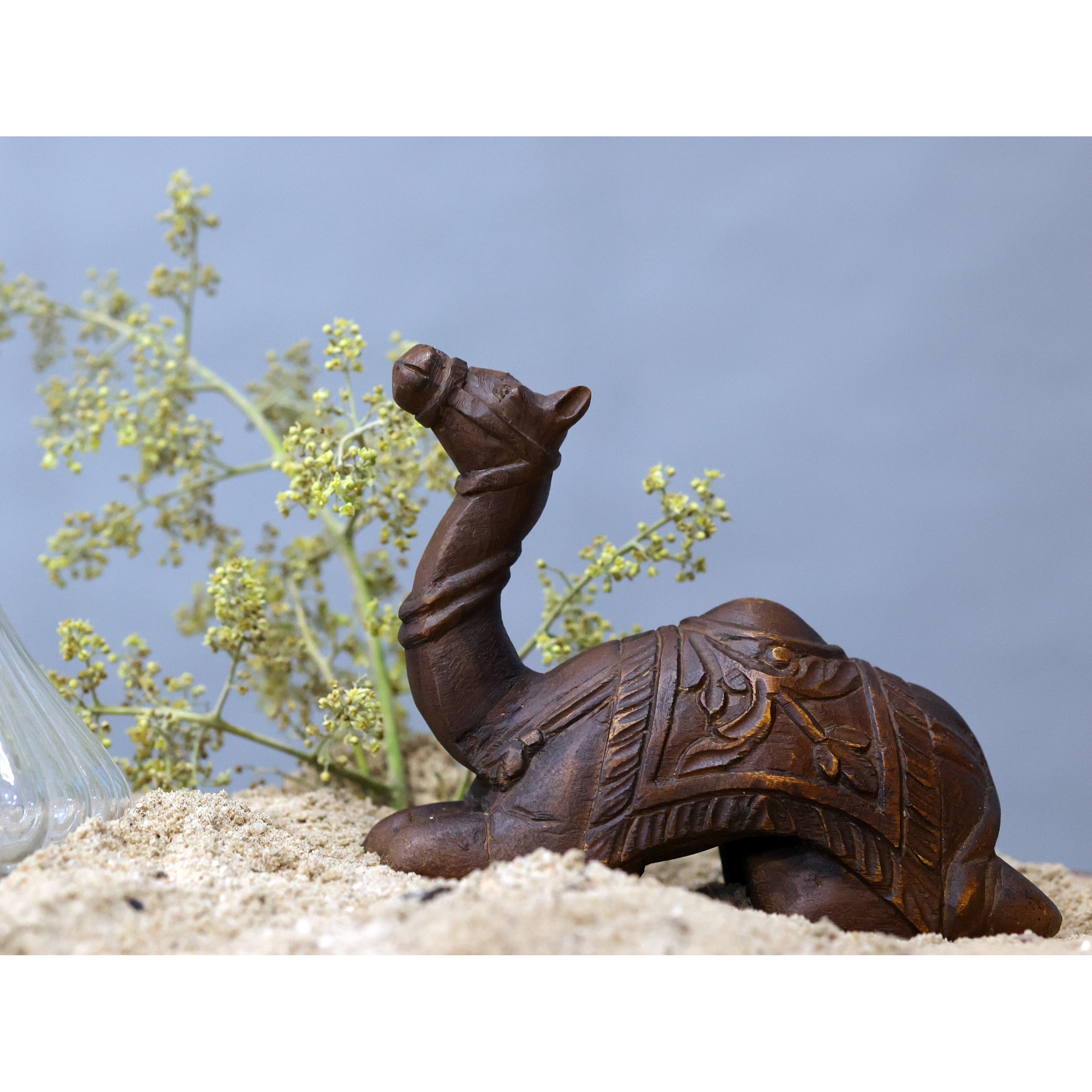 Wooden Camel Showpiece Animal Figurine