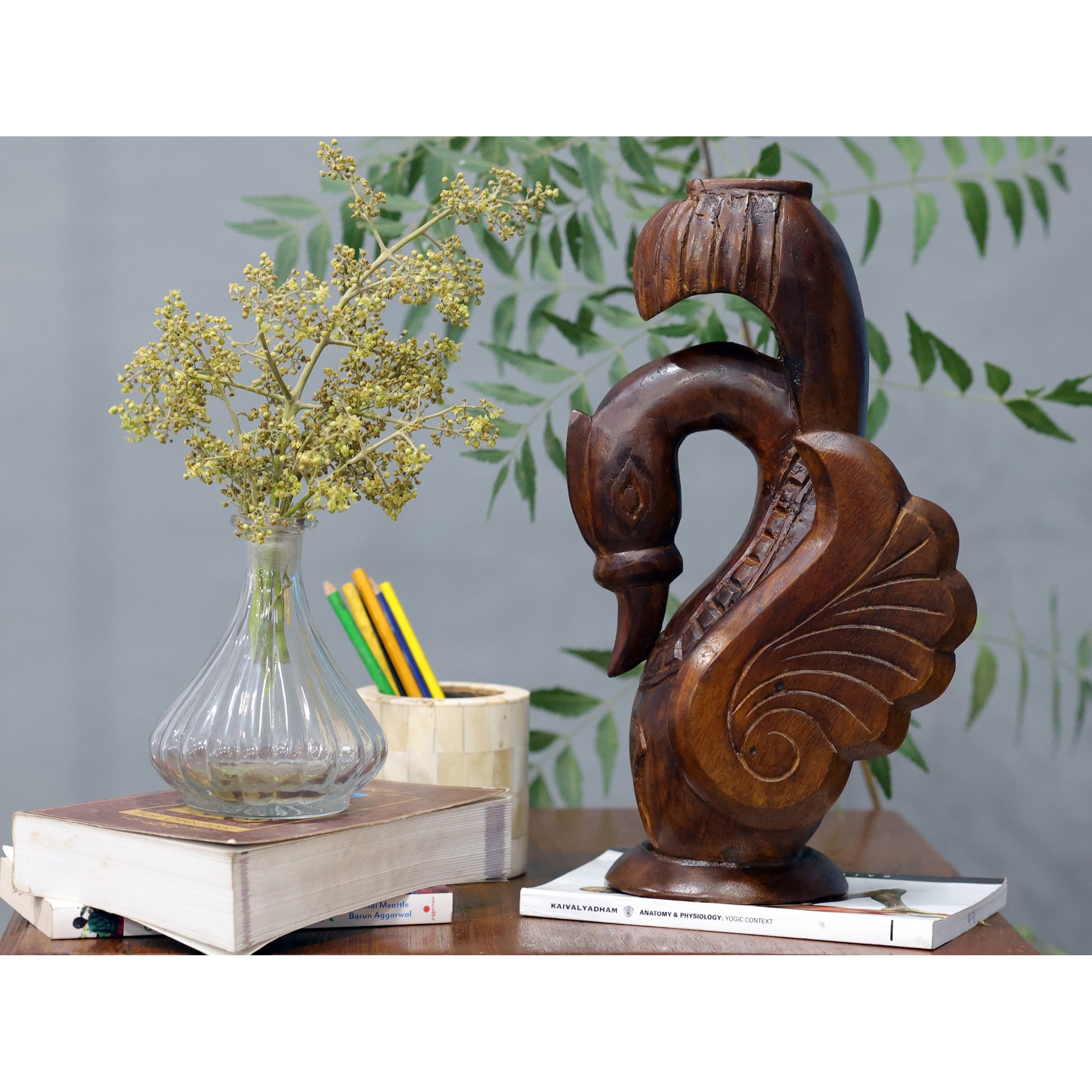 Beautiful Wooden Swan Stand (Small) Animal Figurine