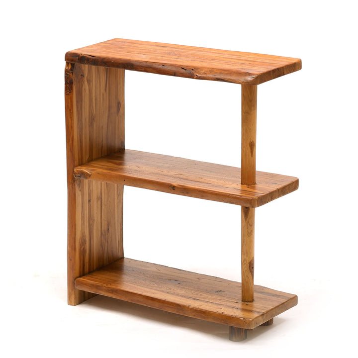 Heritage Finish Teak wooden Compact Shelf Rack Rack