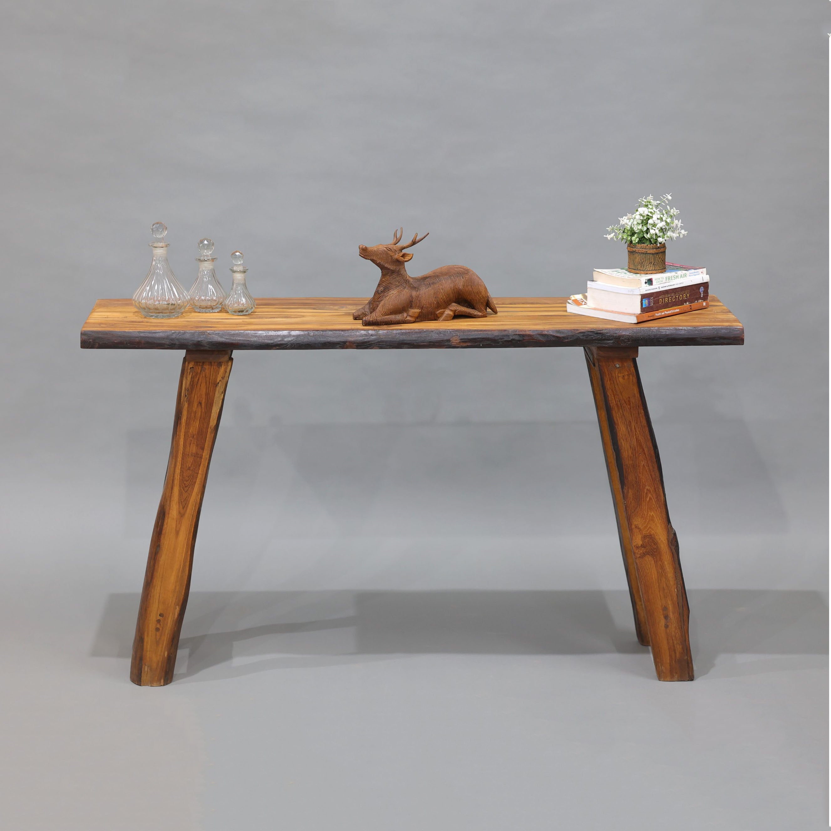Heritage Finish Teak Console Table Dining Table