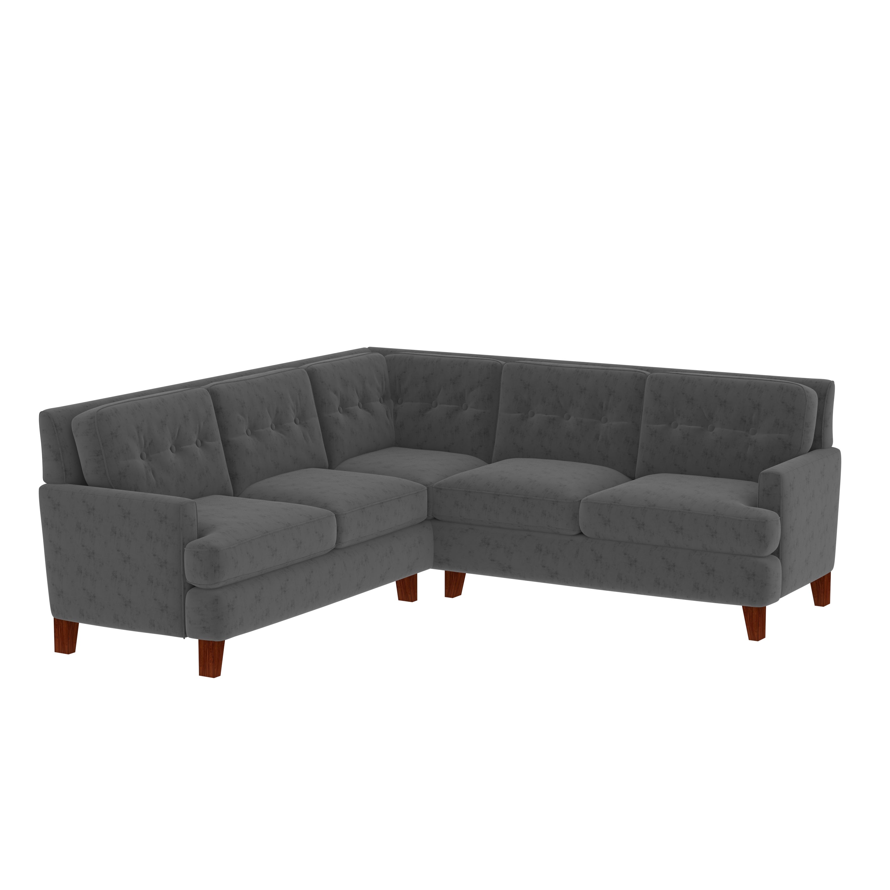 Dark Gray Black Pastel Coloured with Premium Comfort L Shaped 4 Seater Sofa Set for Home Sofa