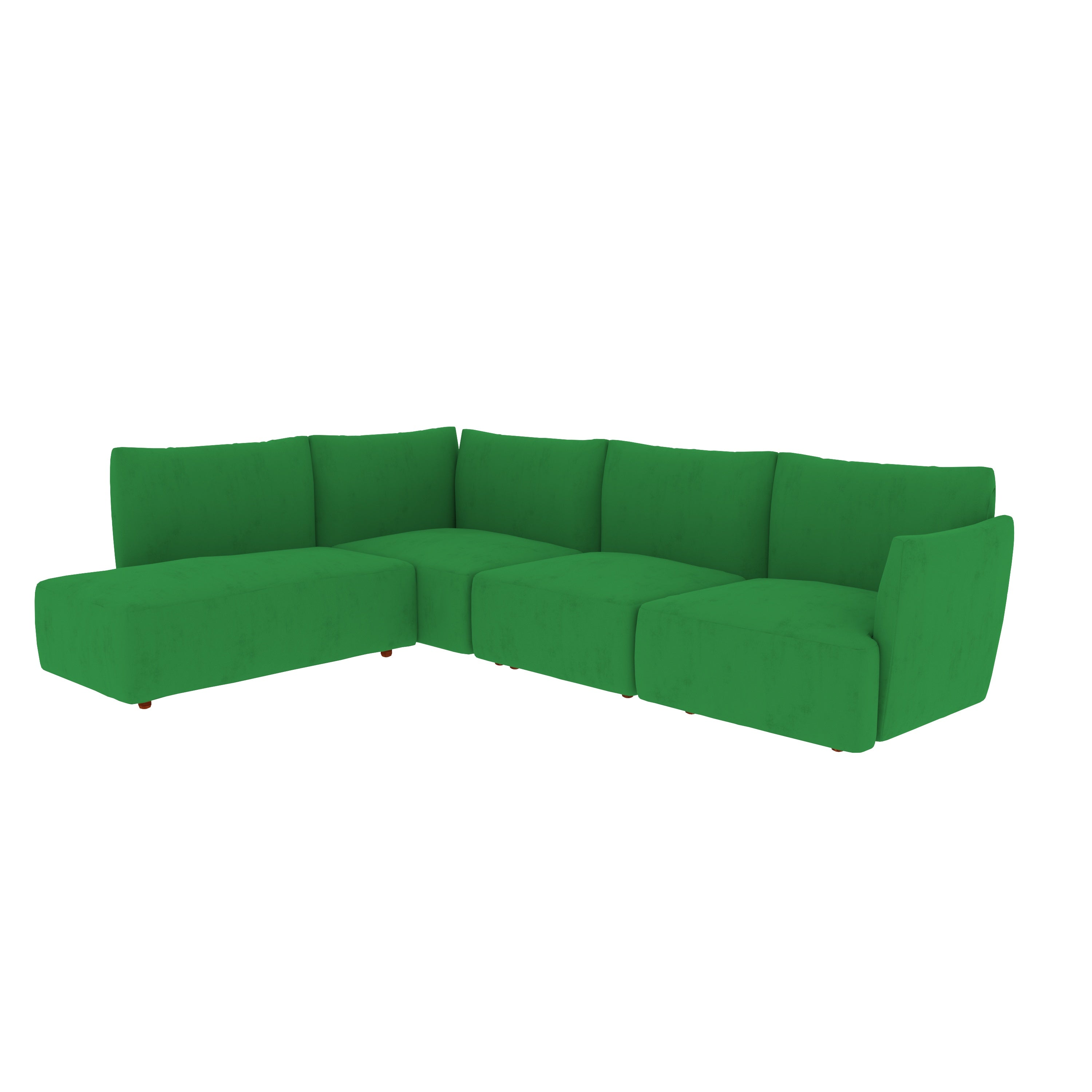 Forest Green Pastel Coloured with Premium Comfort L Shaped 4 Seater Sofa Set for Home Sofa