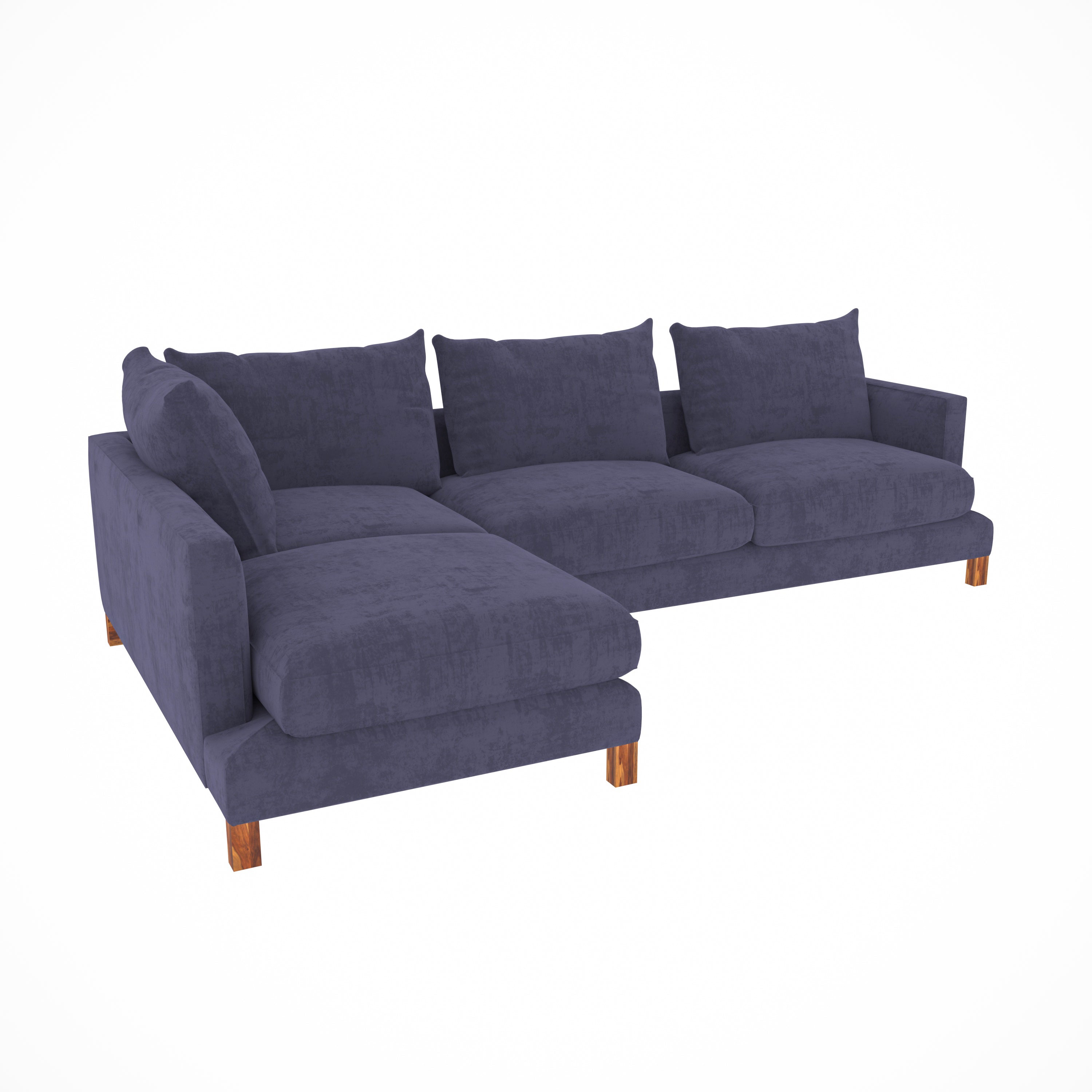 Voilet Purple Pastel Coloured with Premium Comfort L Shaped 4 Seater Sofa Set for Home Sofa