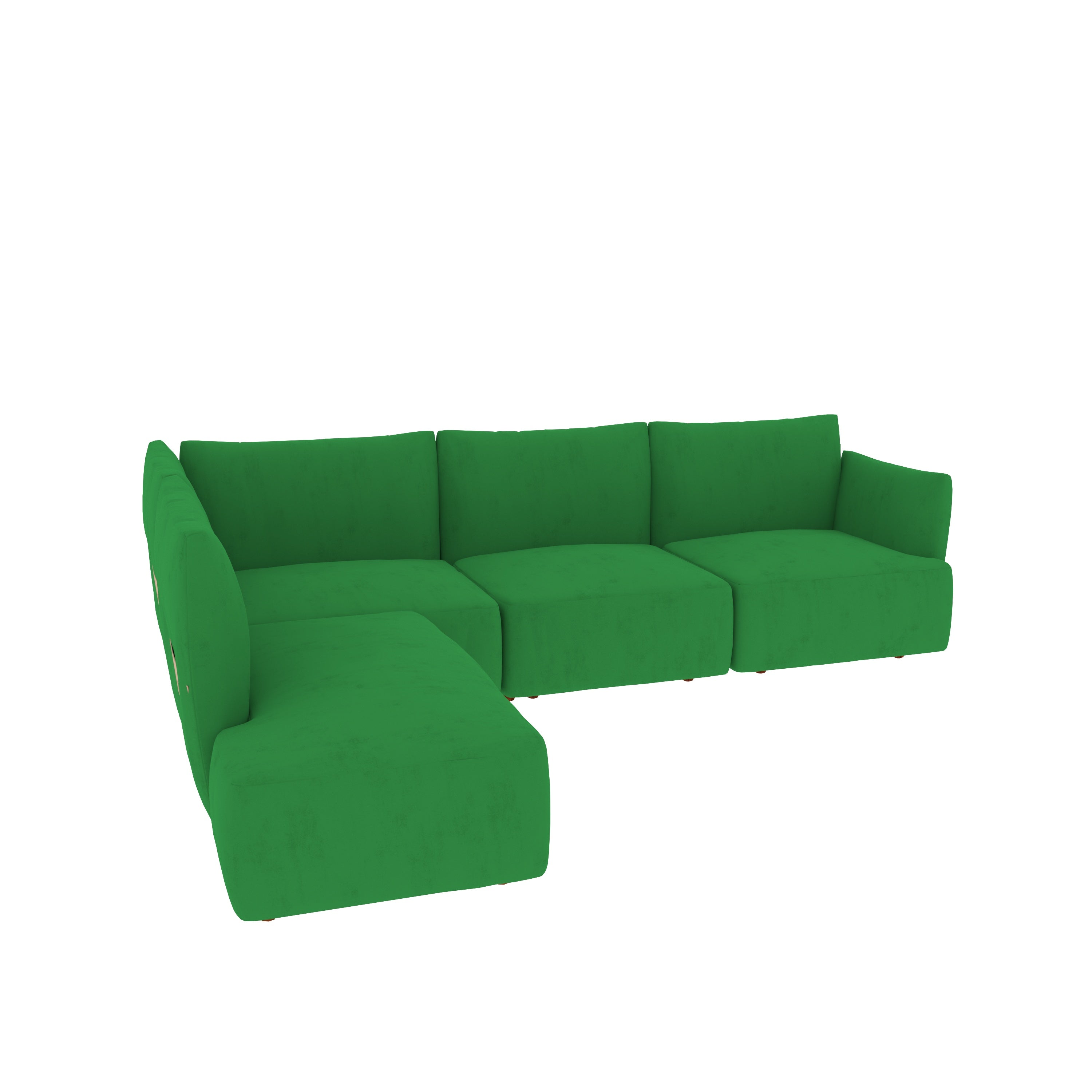 Forest Green Pastel Coloured with Premium Comfort L Shaped 4 Seater Sofa Set for Home Sofa