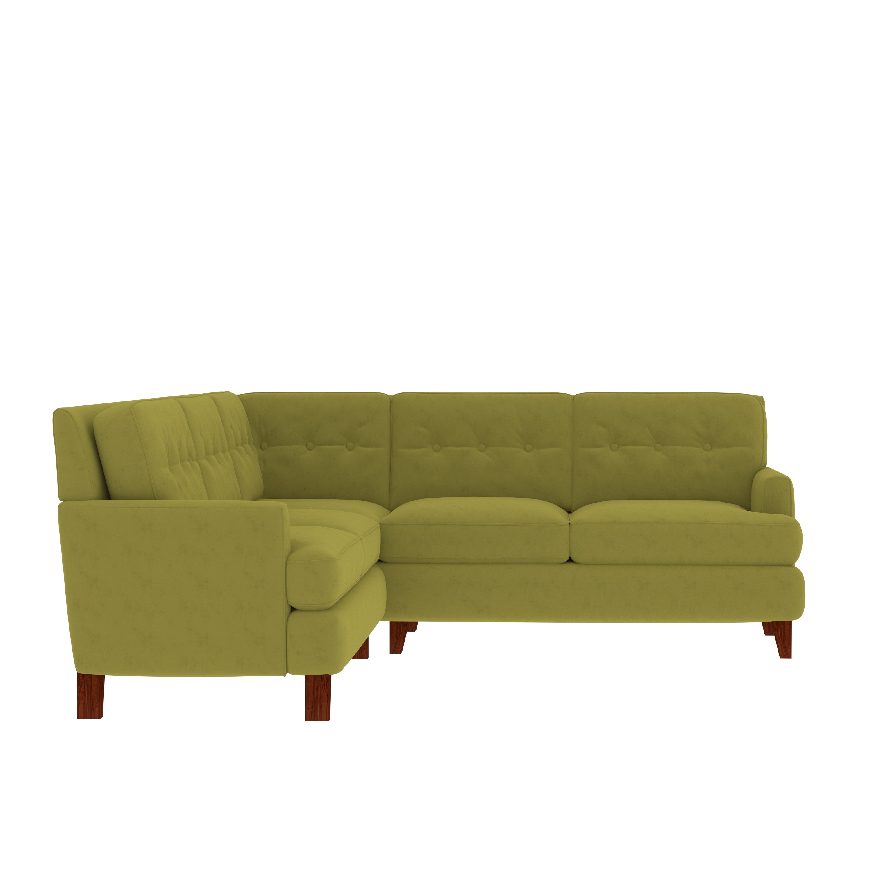 Olive Green Pastel Coloured with Premium Comfort L Shaped 4 Seater Sofa Set for Home Sofa