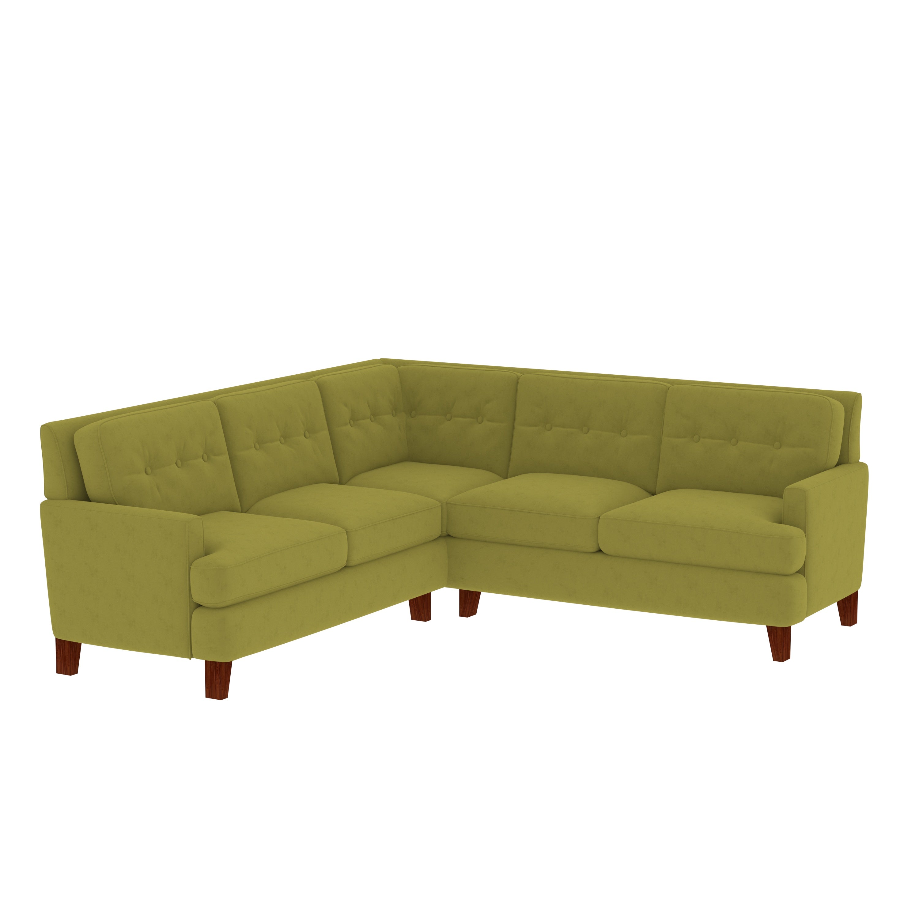 Olive Green Pastel Coloured with Premium Comfort L Shaped 4 Seater Sofa Set for Home Sofa