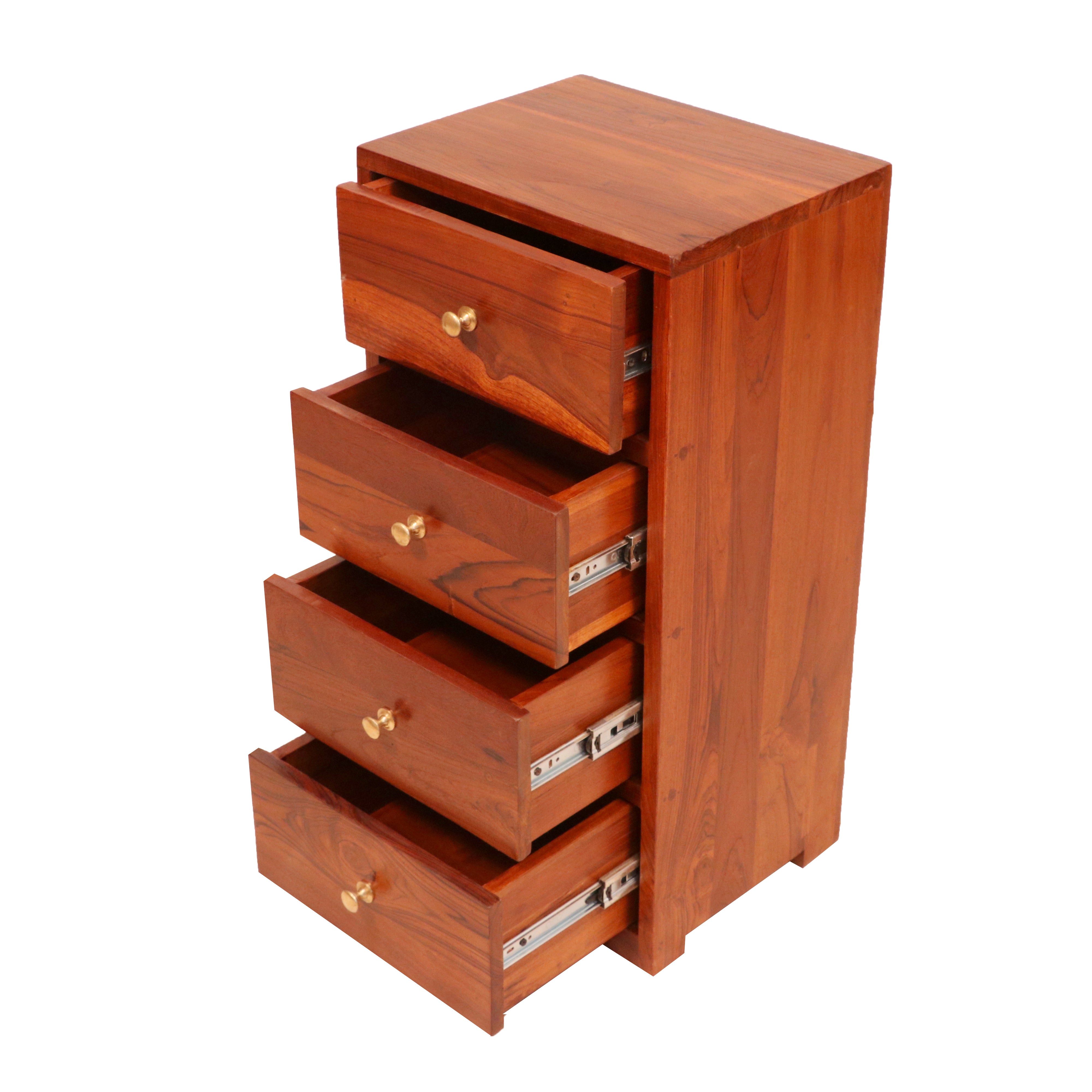 Travers Rede Themed Handmade Classic Wooden four Chest Drawers for Office Drawer's Chest