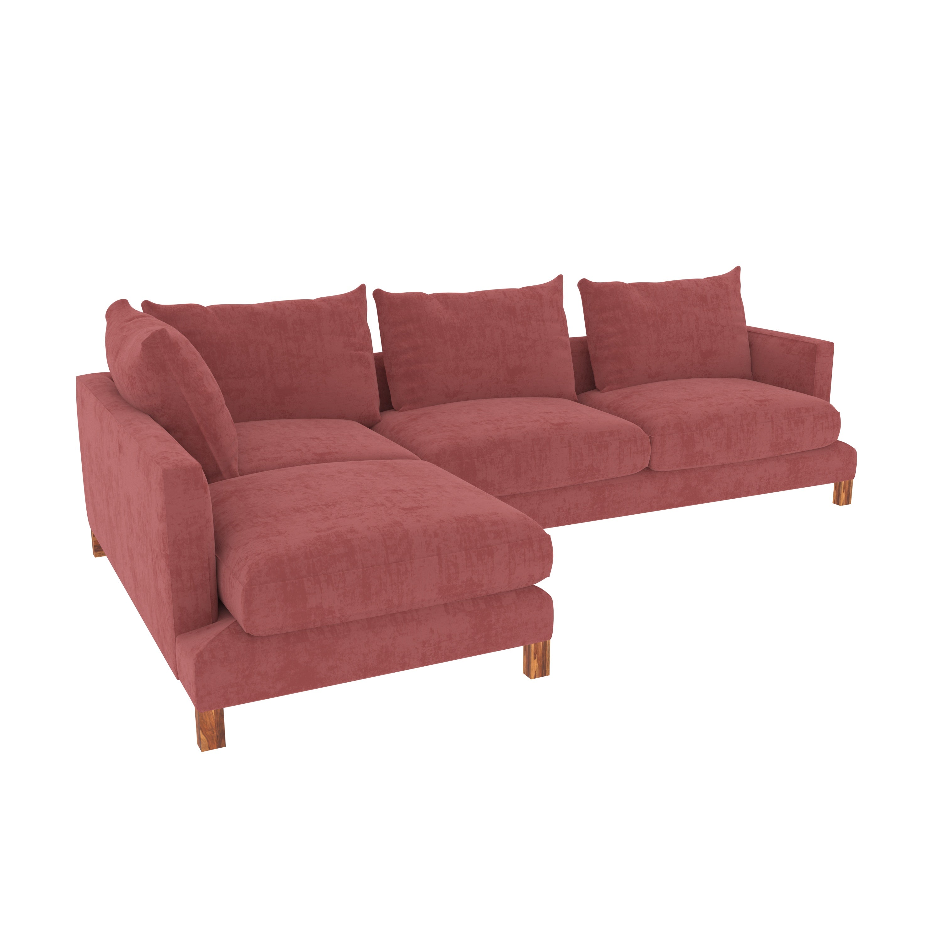 Premium Pink Pastel Coloured with Premium Comfort L Shaped 4 Seater Sofa Set for Home Sofa