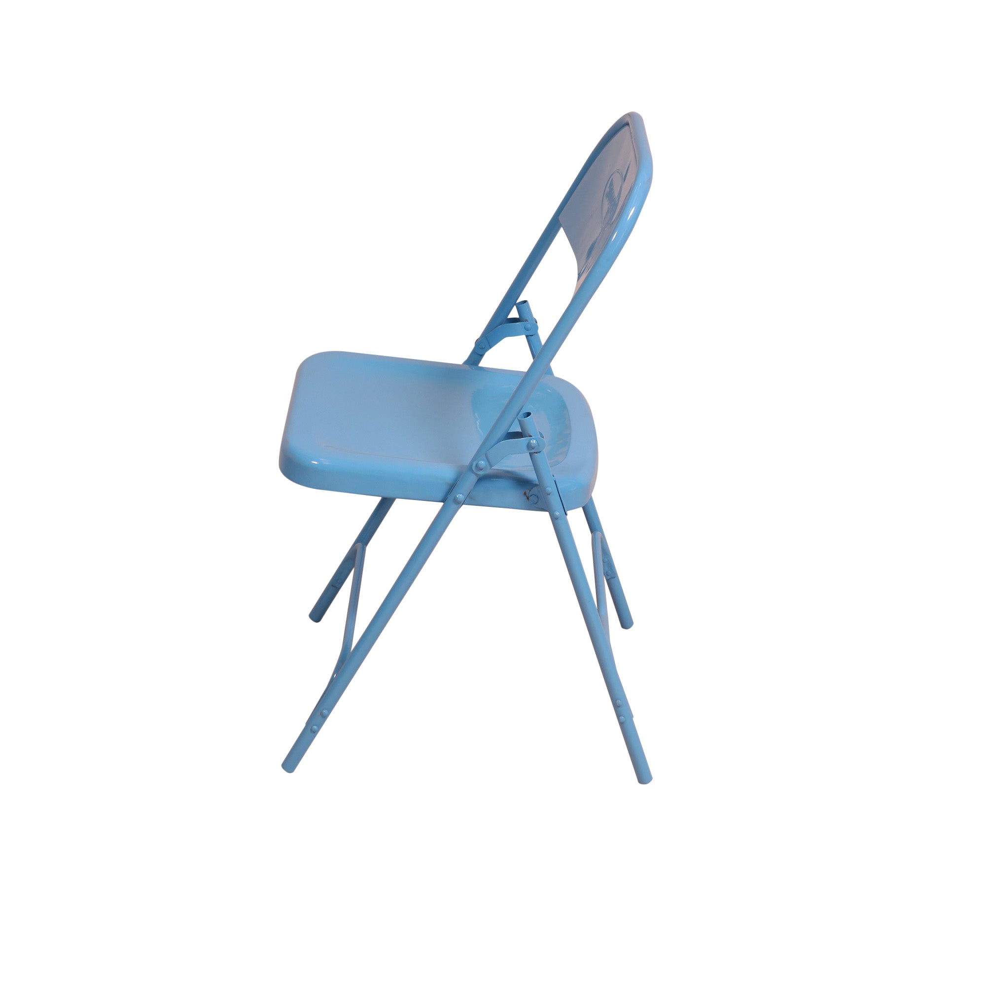 Metallic Durable Blue folding chair Folding Chair