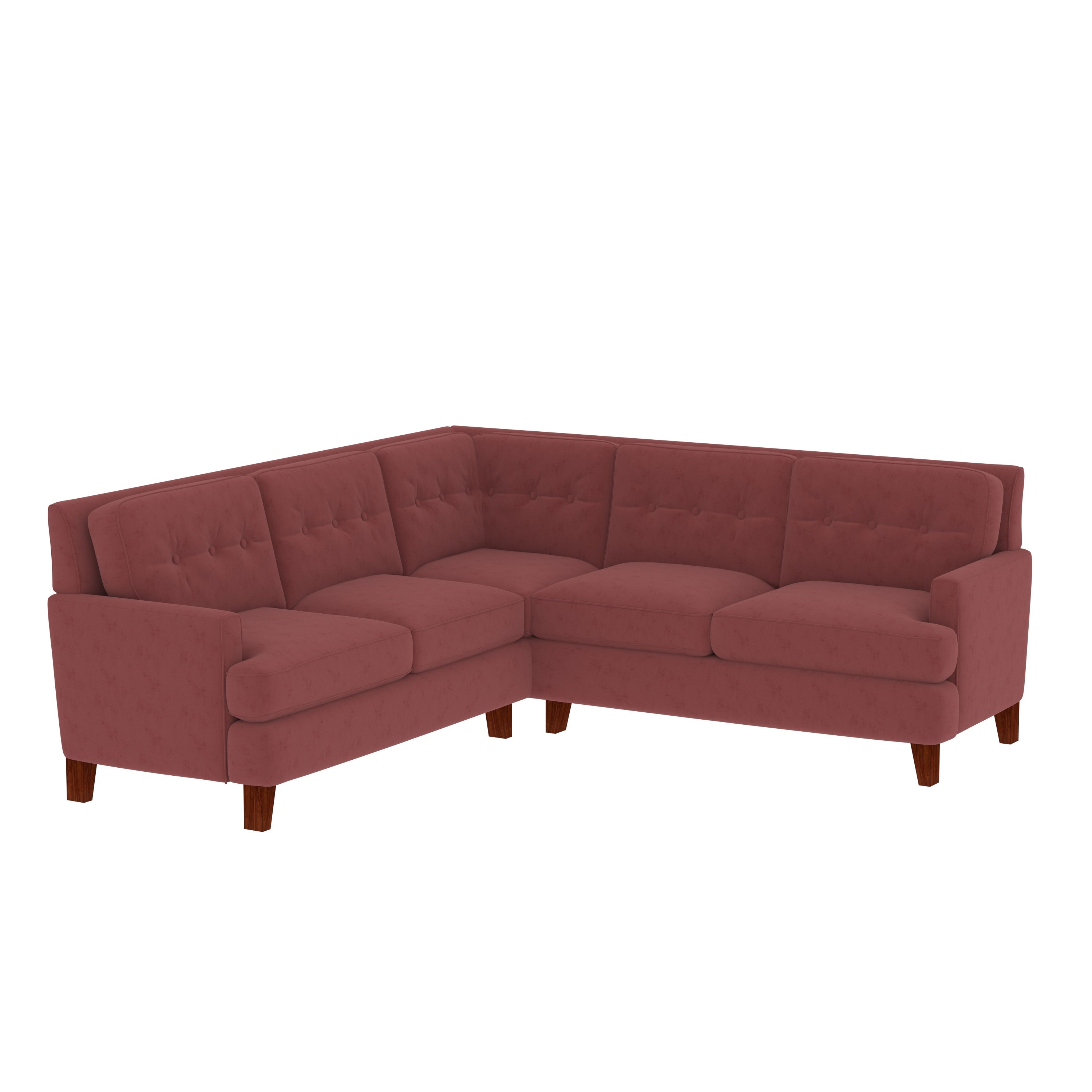Retro Rose Pastel Coloured with Premium Comfort L Shaped 4 Seater Sofa Set for Home Sofa