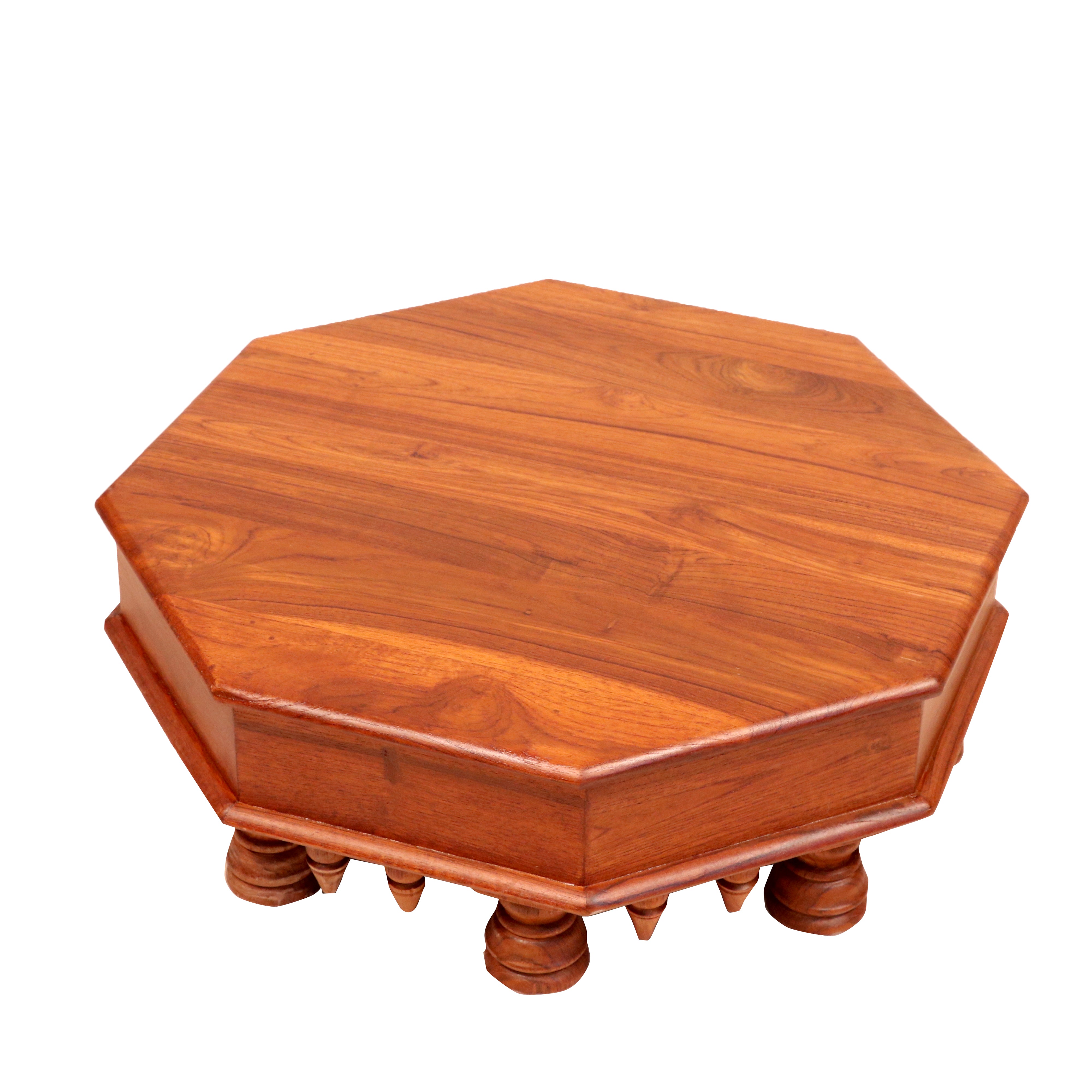 Old Diamond Shaped Handmade Natural Classic Wooden Bajot for Home Bajot