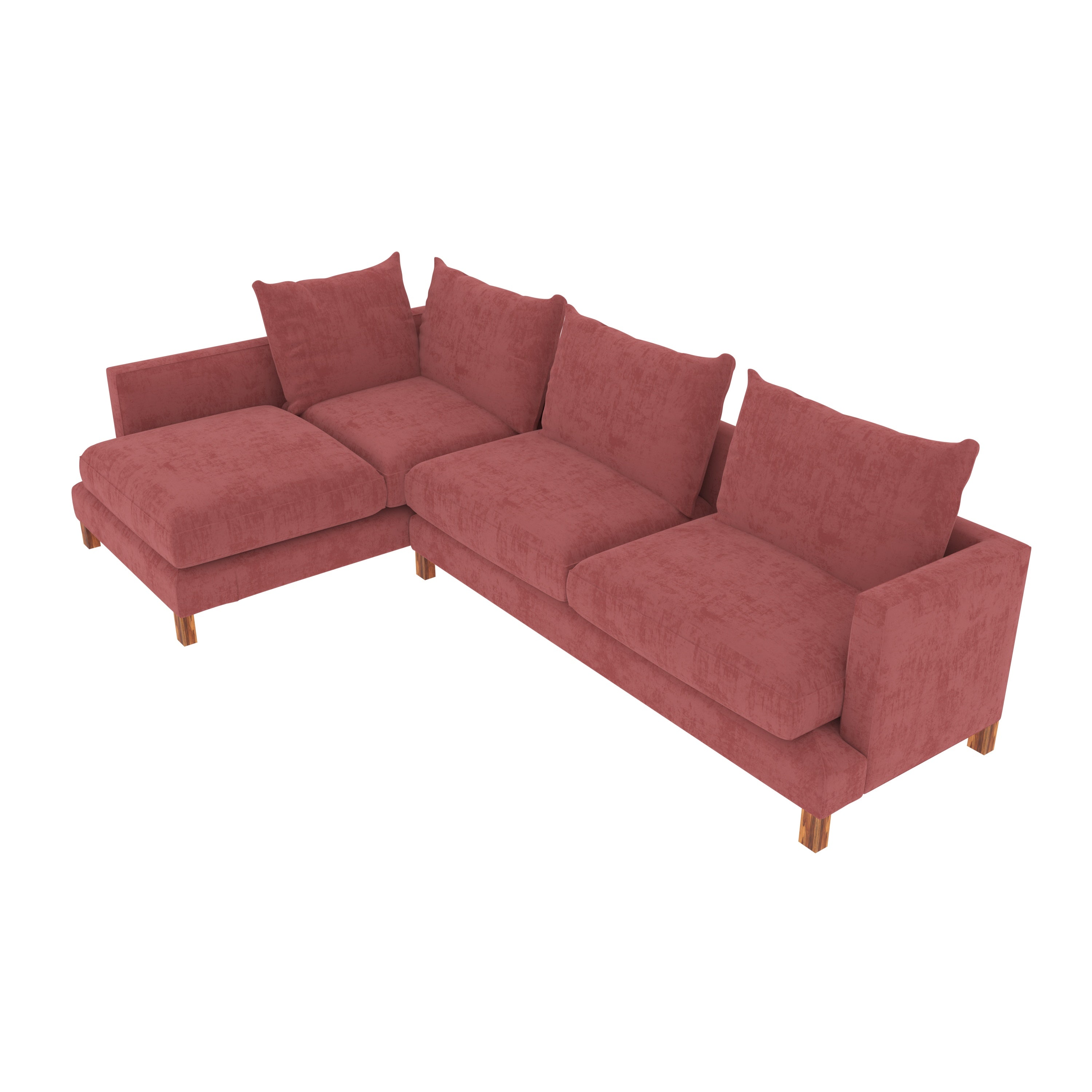 Premium Pink Pastel Coloured with Premium Comfort L Shaped 4 Seater Sofa Set for Home Sofa