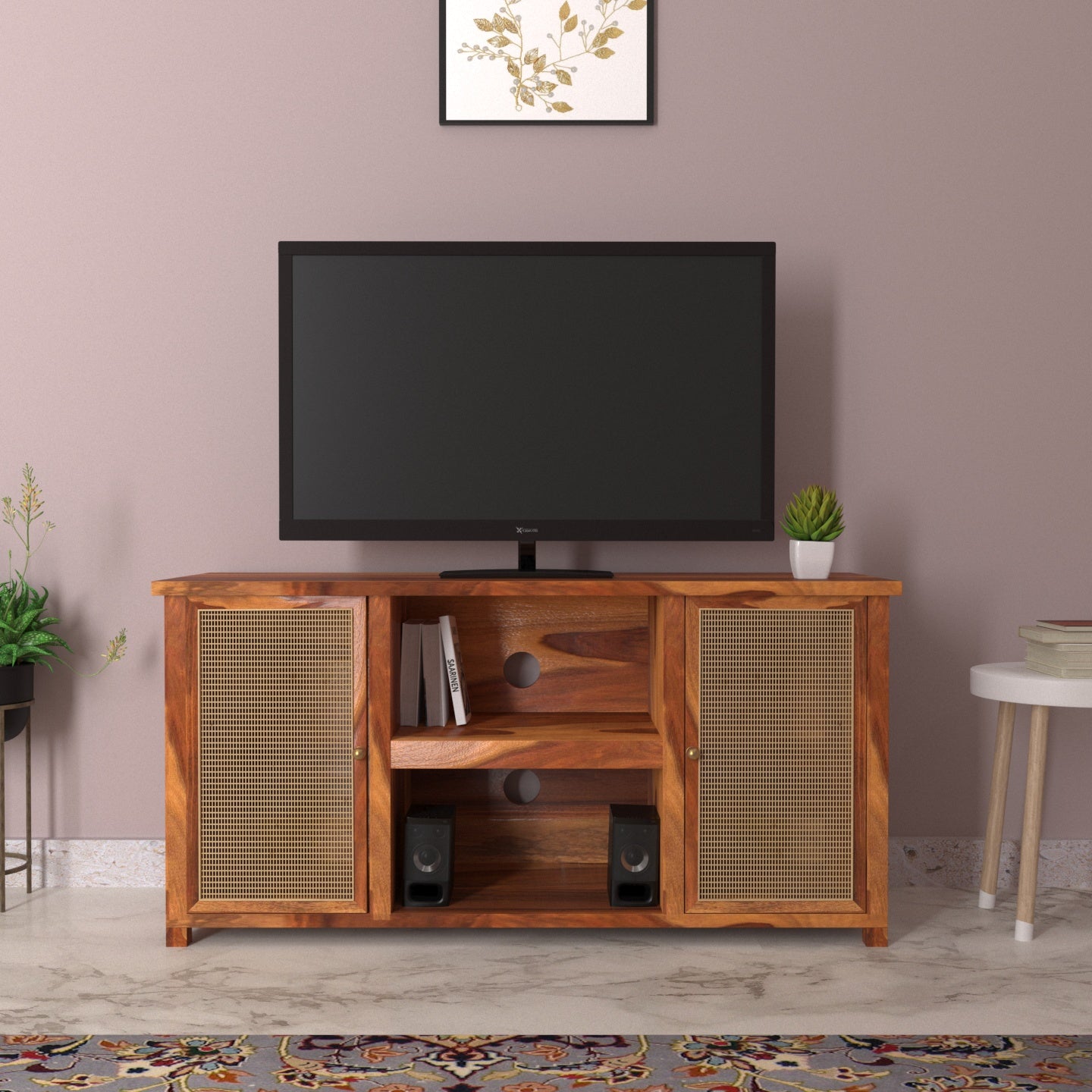 Melbourne Antique Finish Style Handmade Wooden TV Stand for Home Tv stand