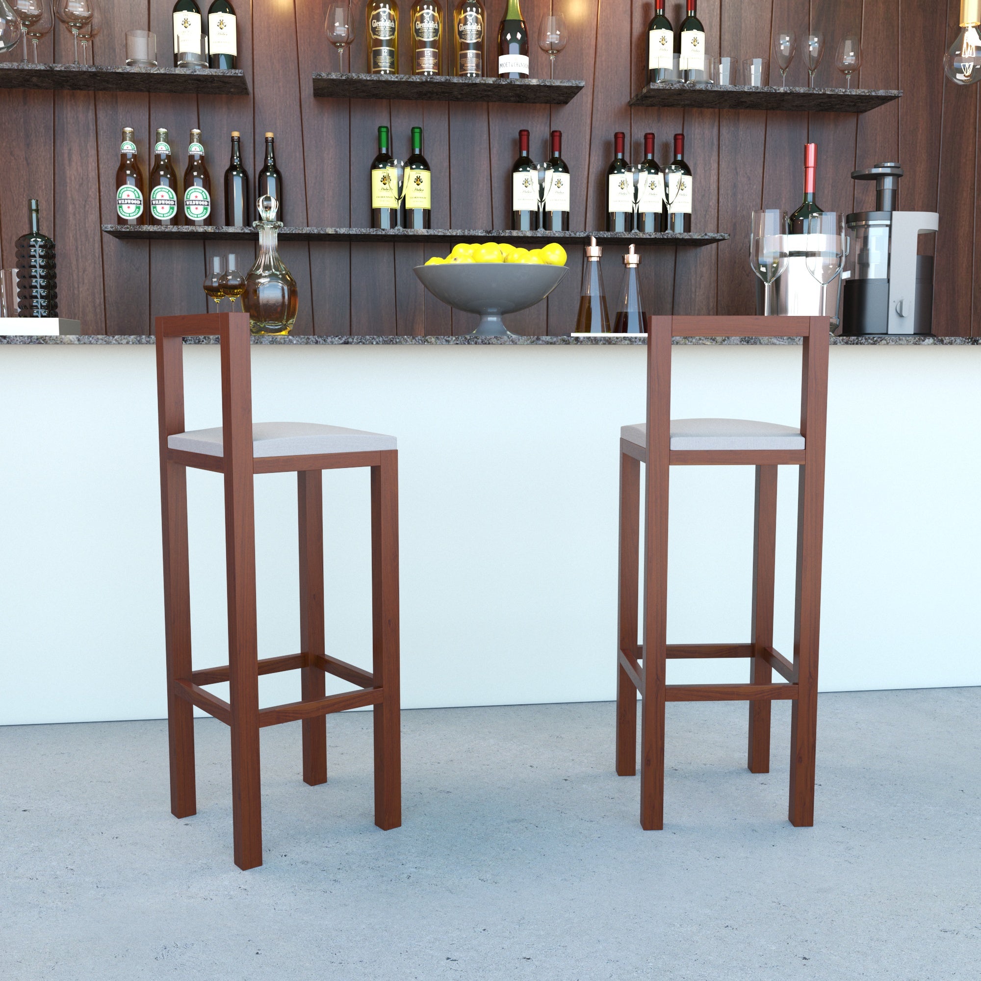 Unique Long Heighted Wooden Handmade Bar Chair Bar chair