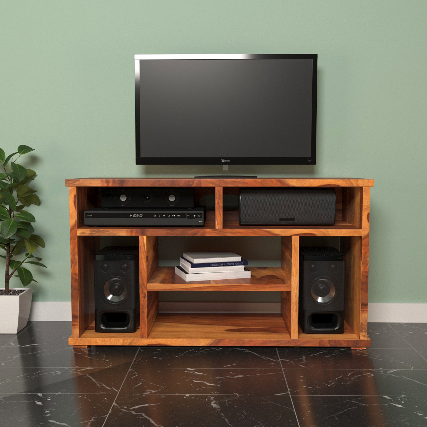 Premium Handcrafted Wooden Multiple Storage TV Unit for Home Tv stand