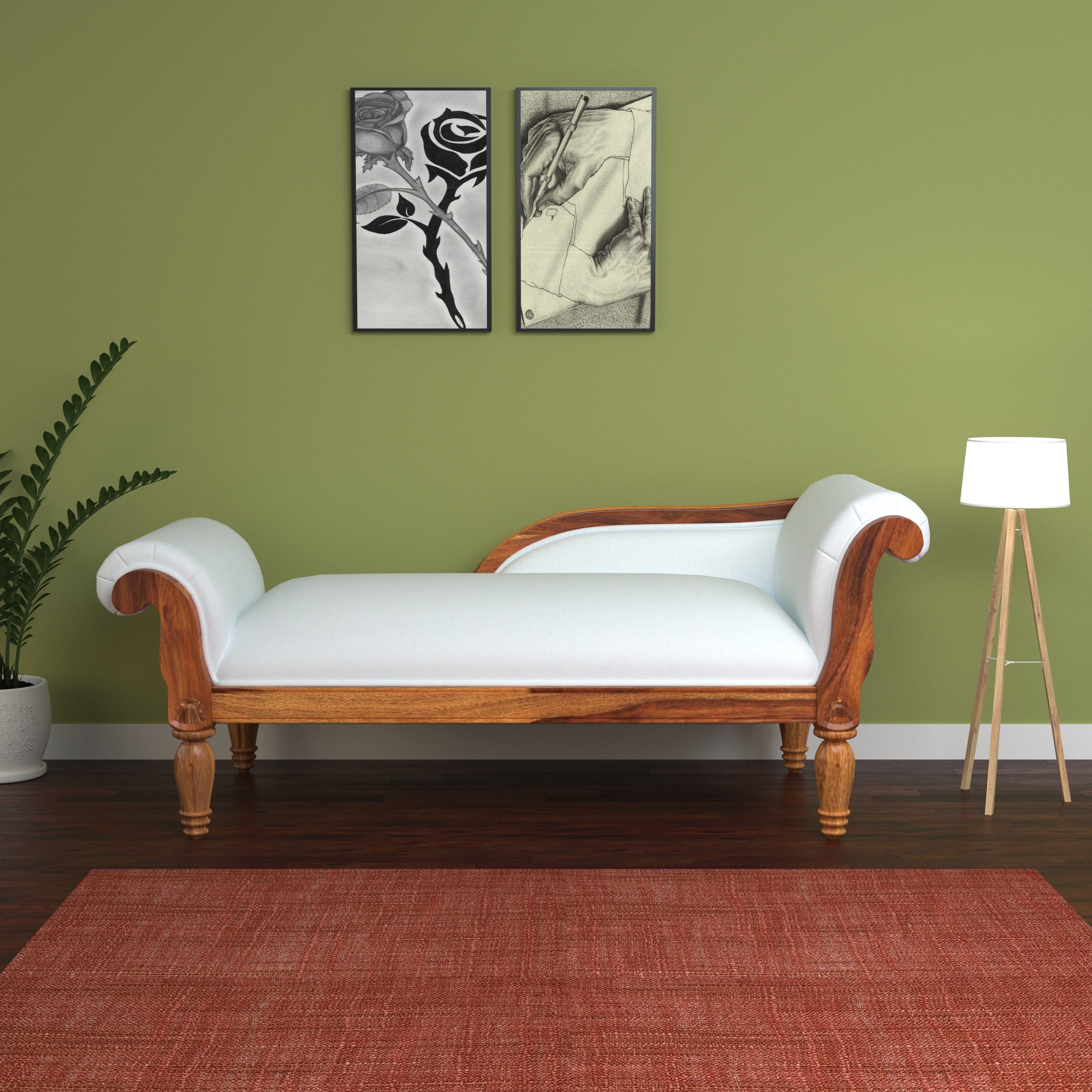Wonder White Pastel Coloured Comfort 2 Seater Sofa for Home Sofa