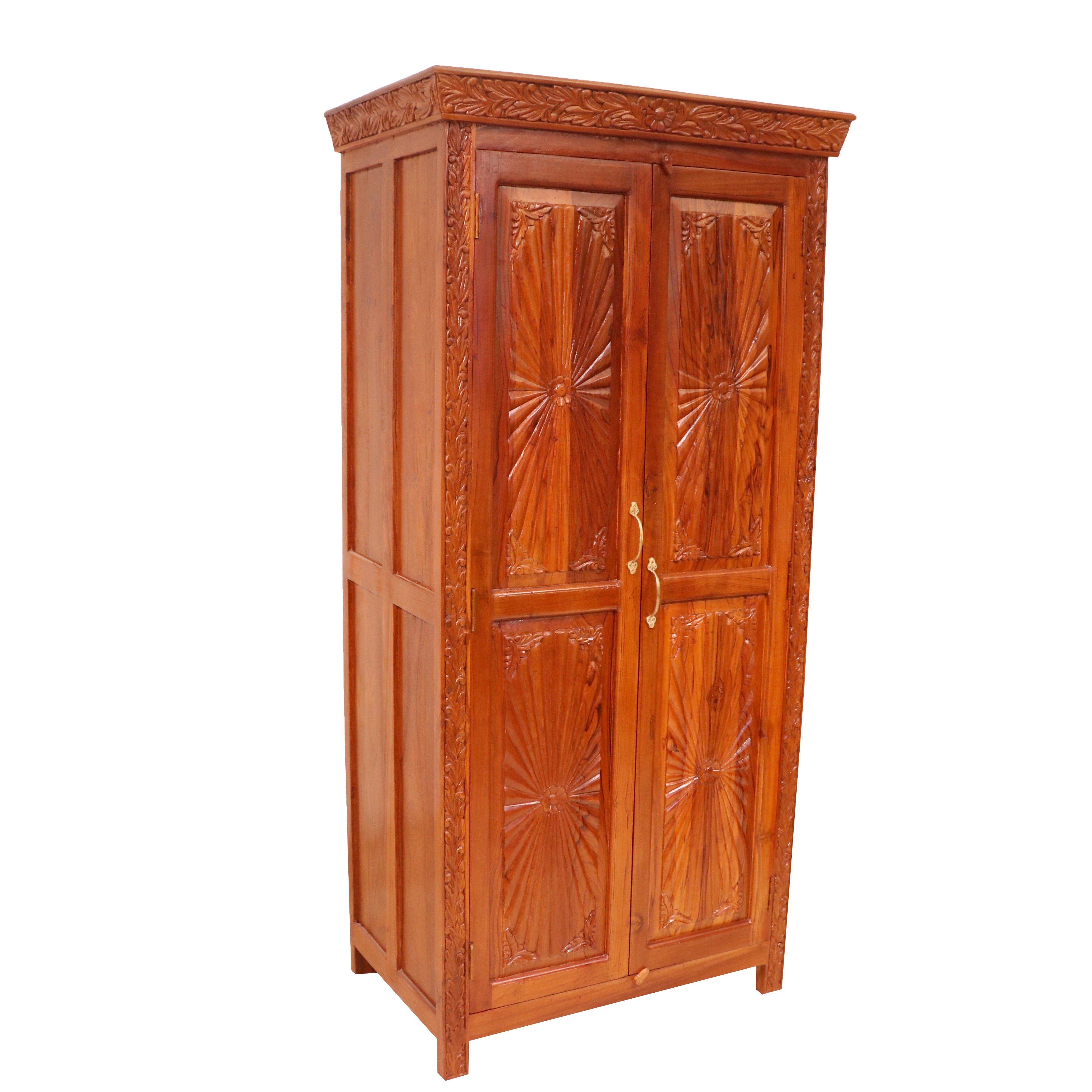 Adorable Decent Storage Vintage Handmade Wooden Large Almirah for Home Wardrobe