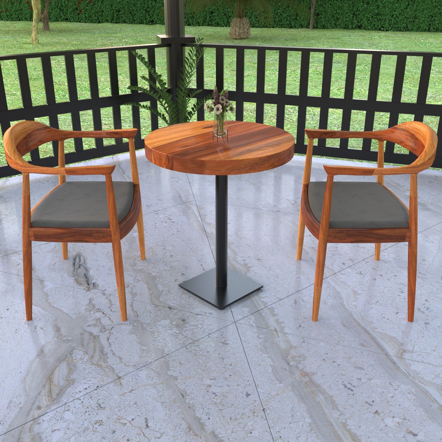 Seasonal Newberry Two Chair Small Round Table Dining Set Dining Set