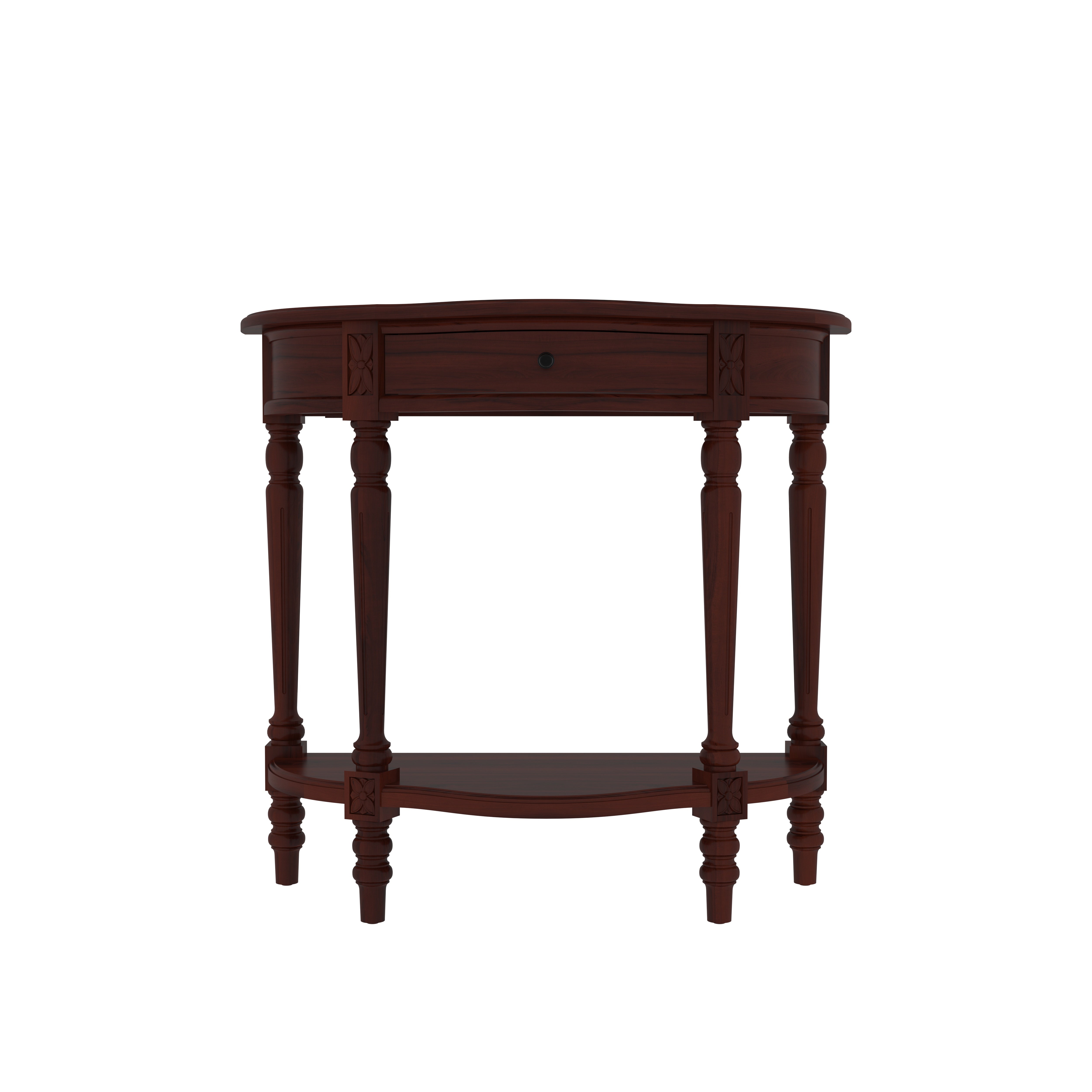 Unique Dark Brown Finished Wooden Handmade Console Table Console Table