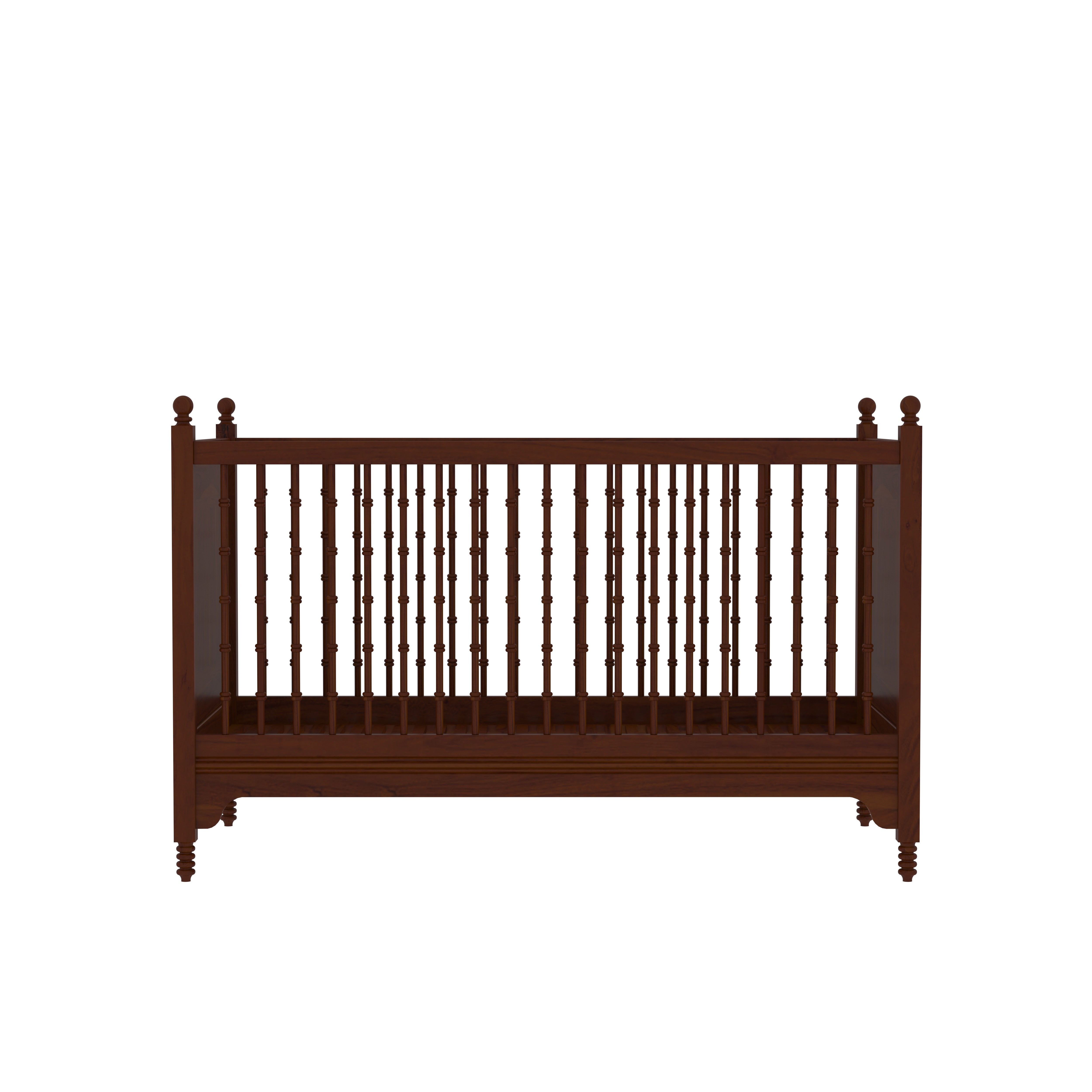 Irish Old Heritage Finished Wooden Handmade Stripped Cradle Cradle