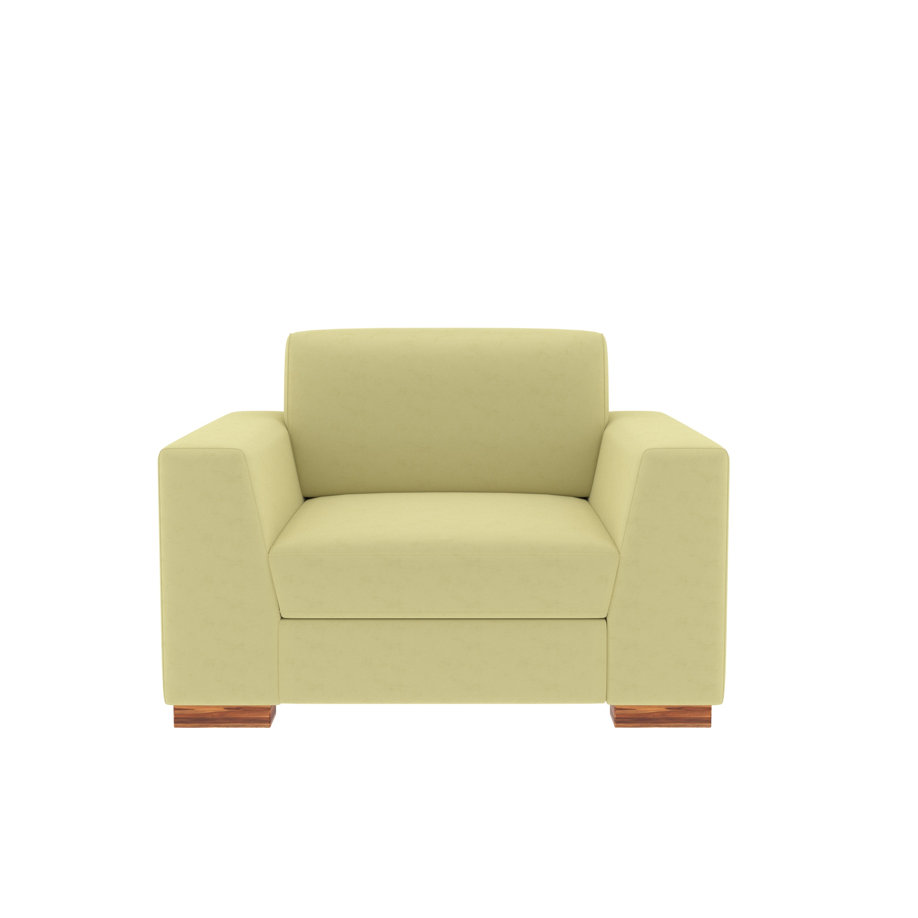 Ivory Yellow Pastel Coloured Comfort 2+1 Seater Sofa + Center Table for Home Sofa