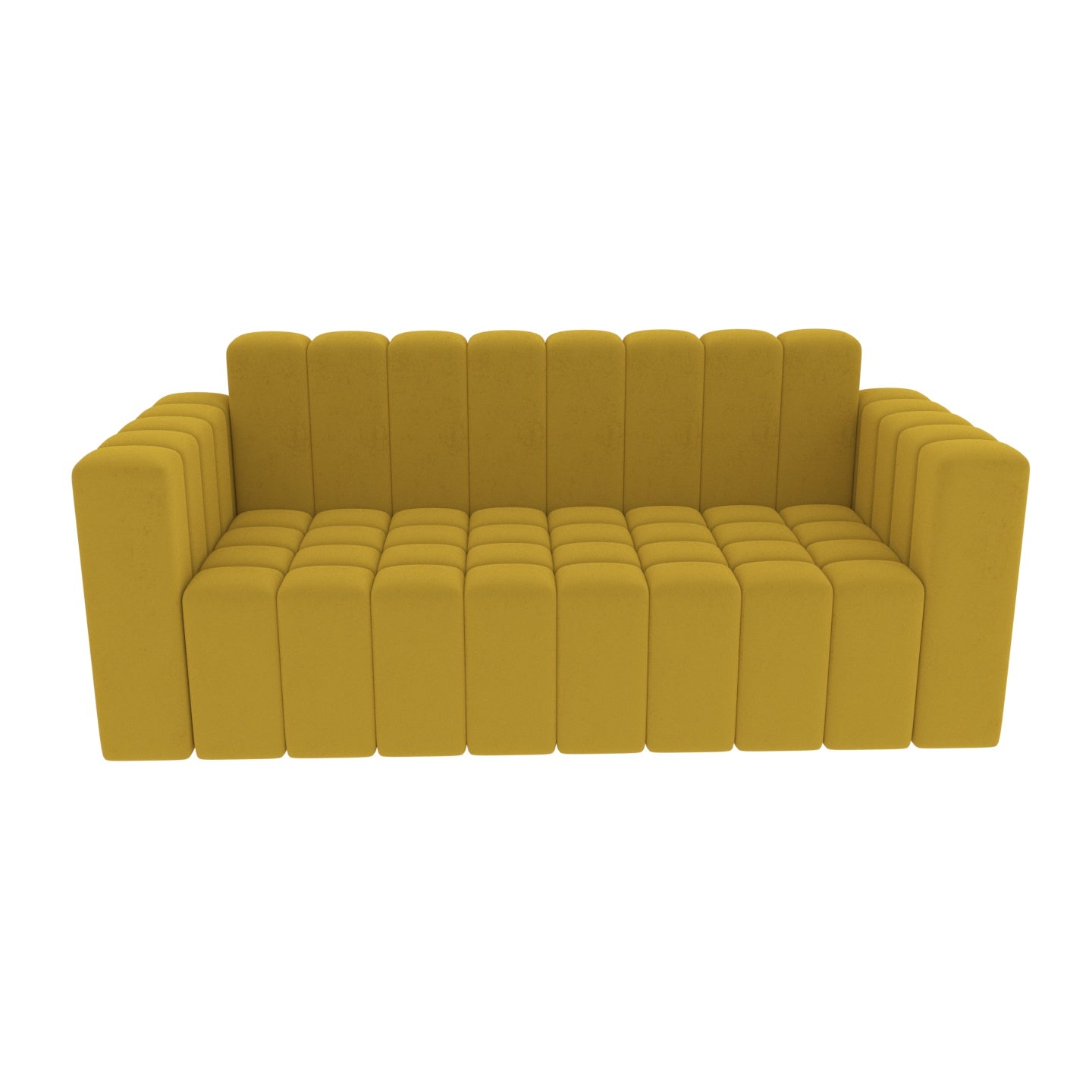 Strip Style Light Macaroon Shaded Wooden 3 Seater Sofa Sofa
