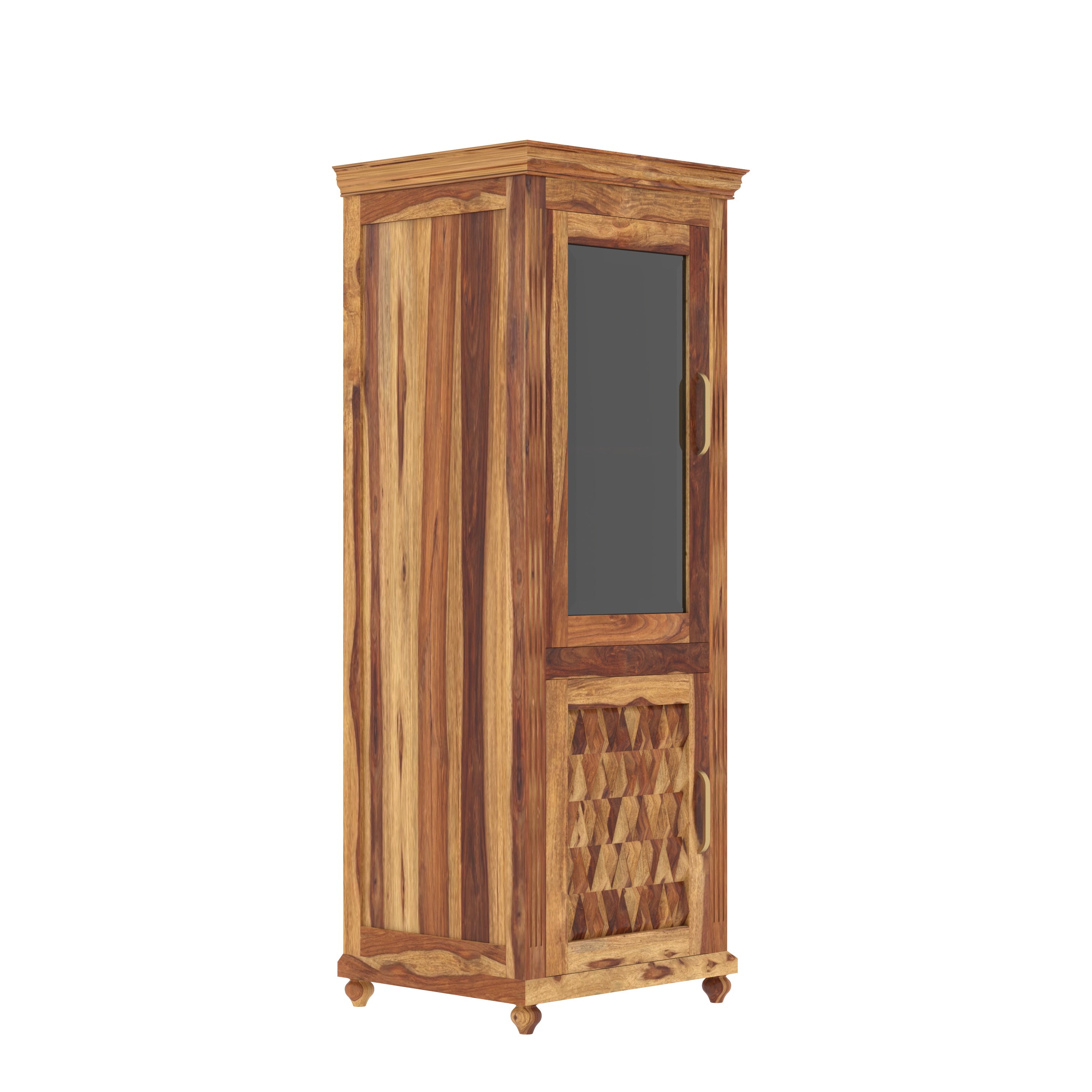 Elegant Classic Sheesham Finished Wooden Handmade Storage Cabinet Cupboard