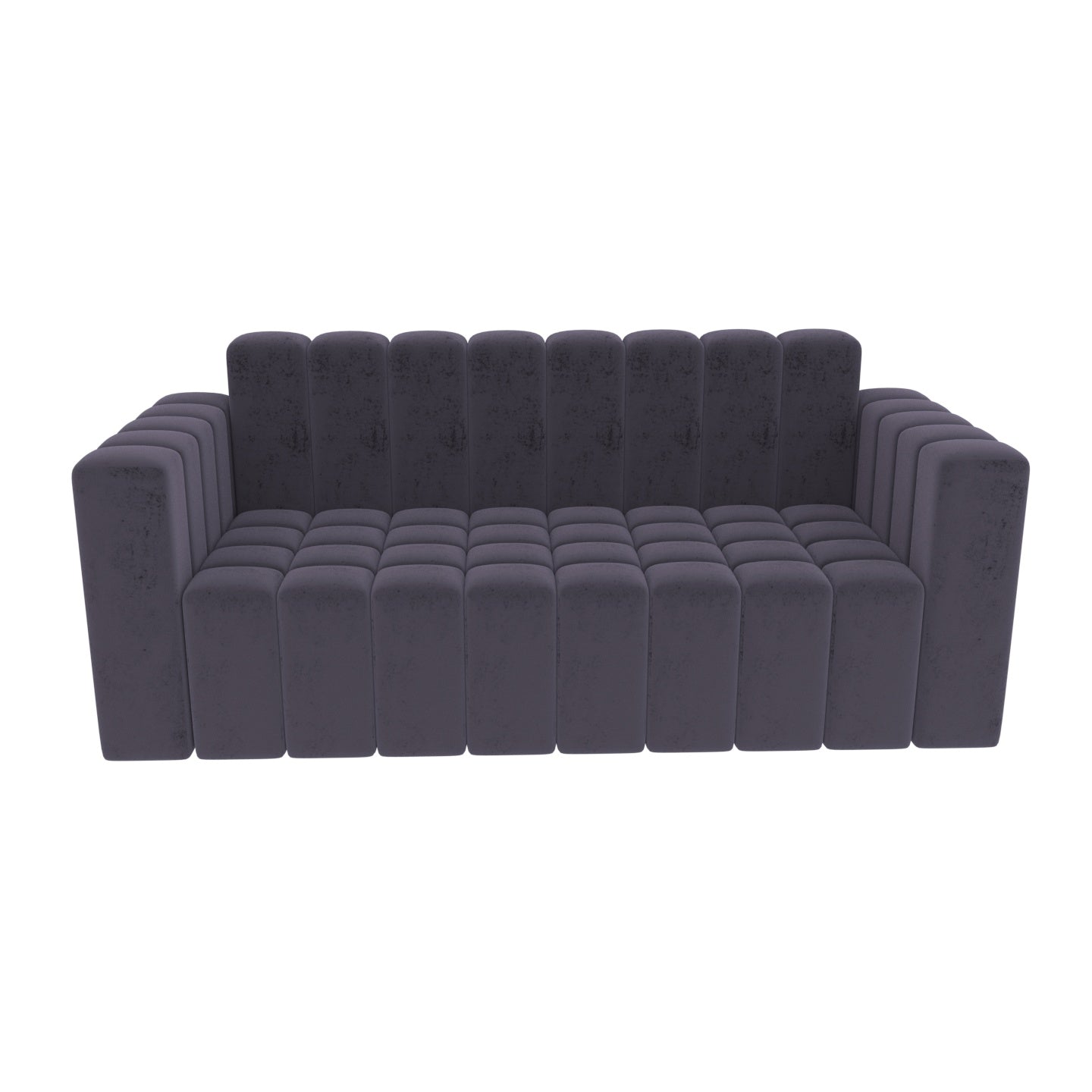 Strip Style Peter Plum Shaded Wooden 3 Seater Sofa Sofa