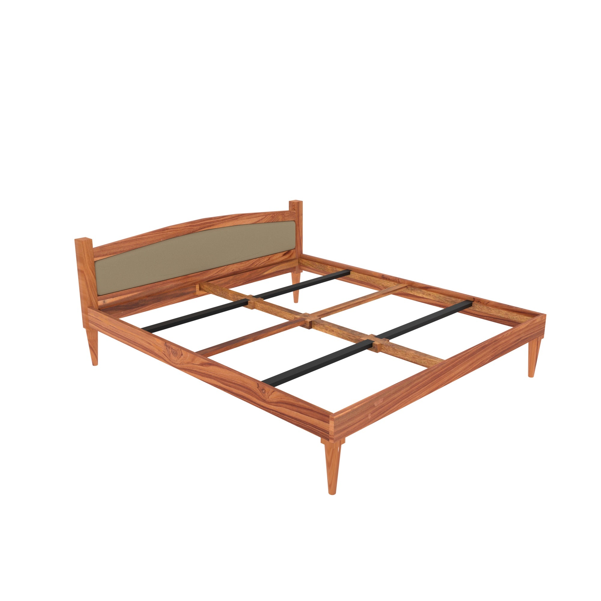 Teak wood Upholstered Bed Teak wood Bed