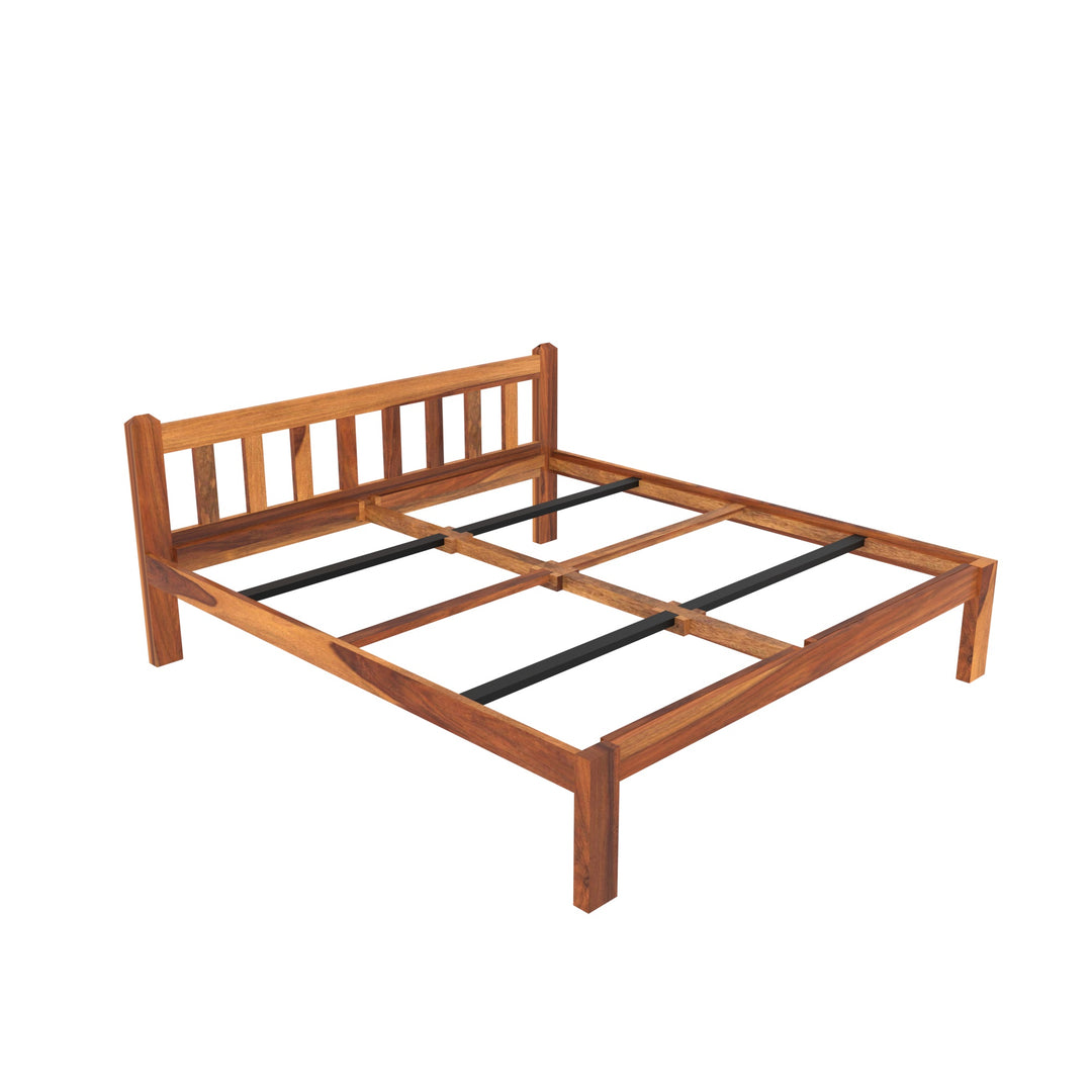 Solid Wood Contemporary Bed (Sheesham wood) Bed