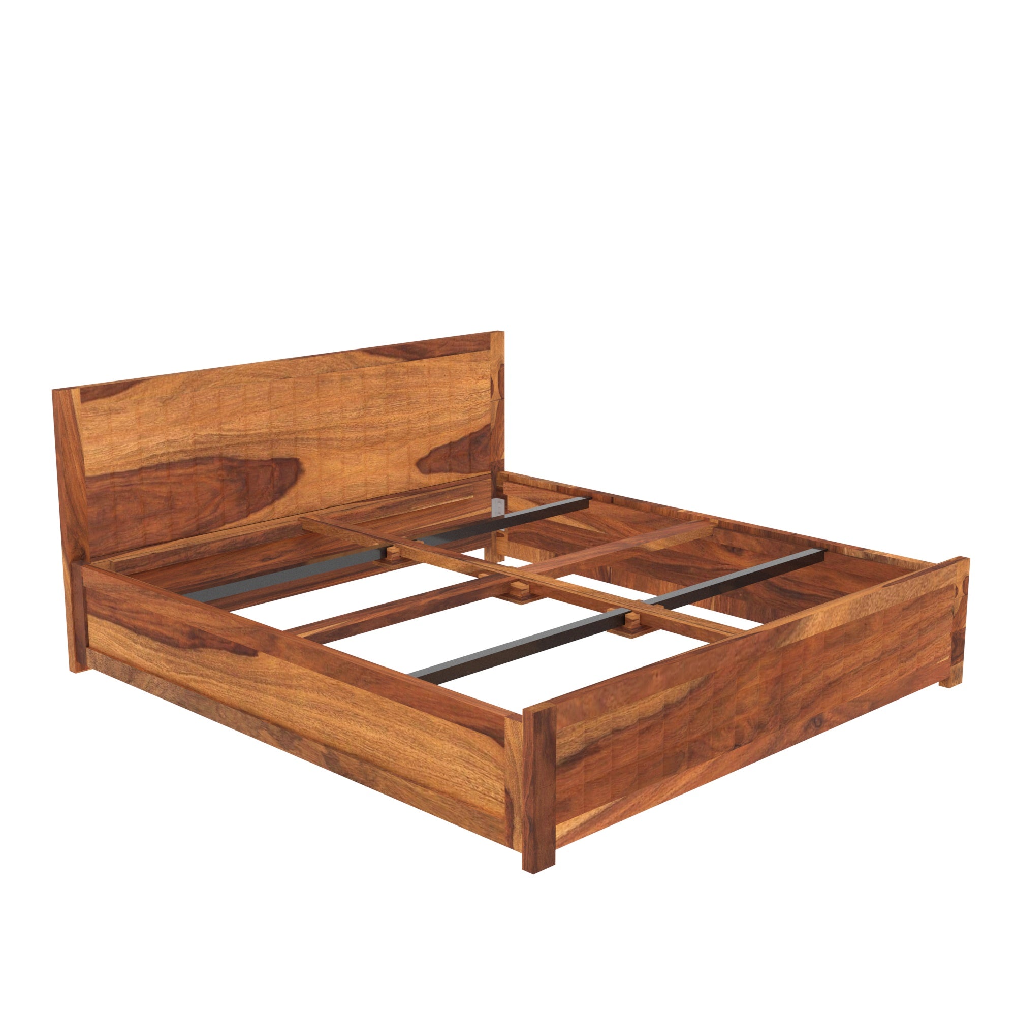 Wooden Contemporary Teak regal designed Bed Sheesham Wood Bed