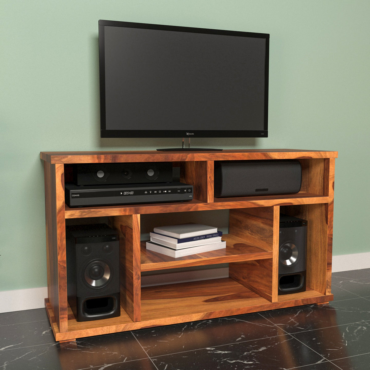 Premium Handcrafted Wooden Multiple Storage TV Unit for Home