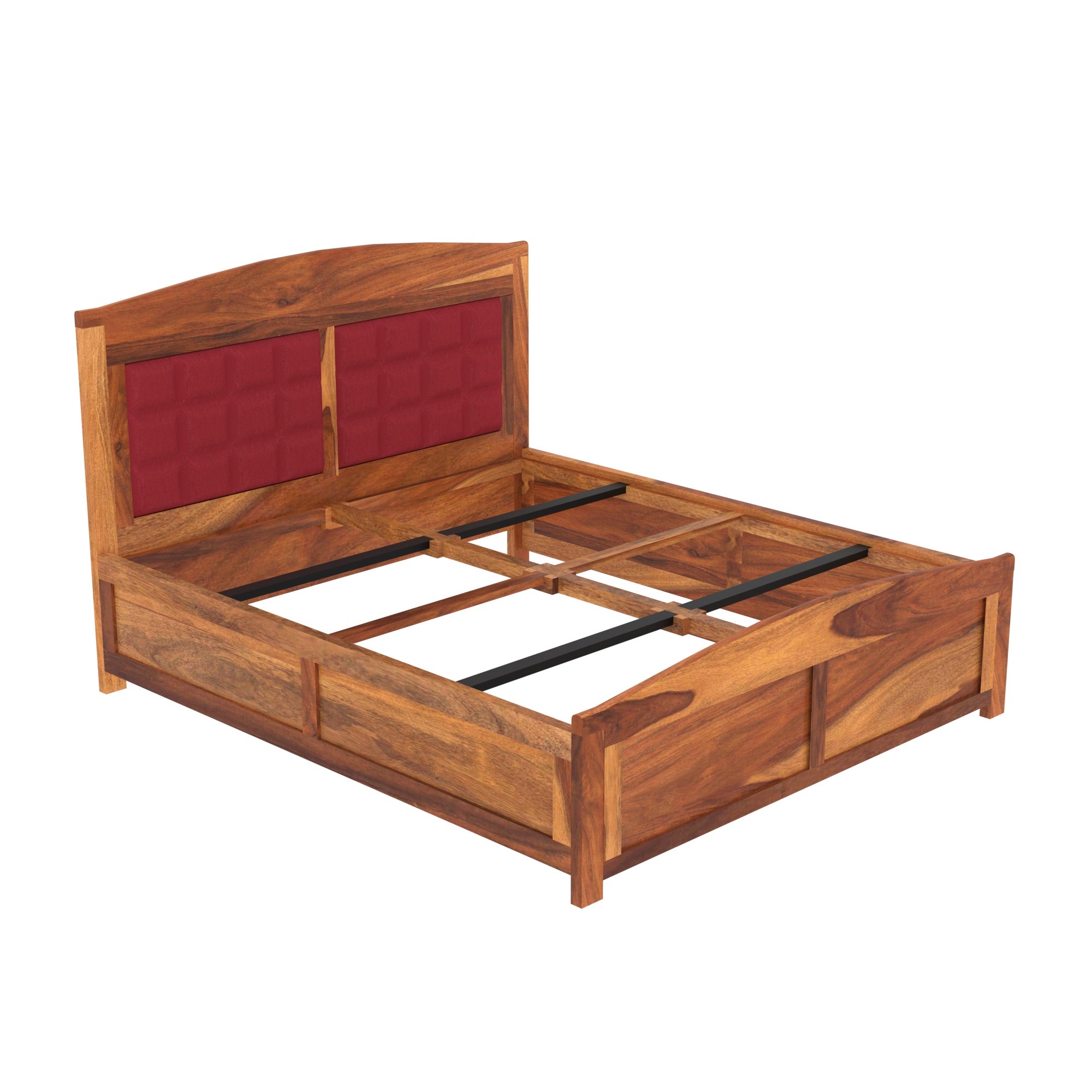 Wooden Classical Upholstered Bed Sheesham Wood Bed