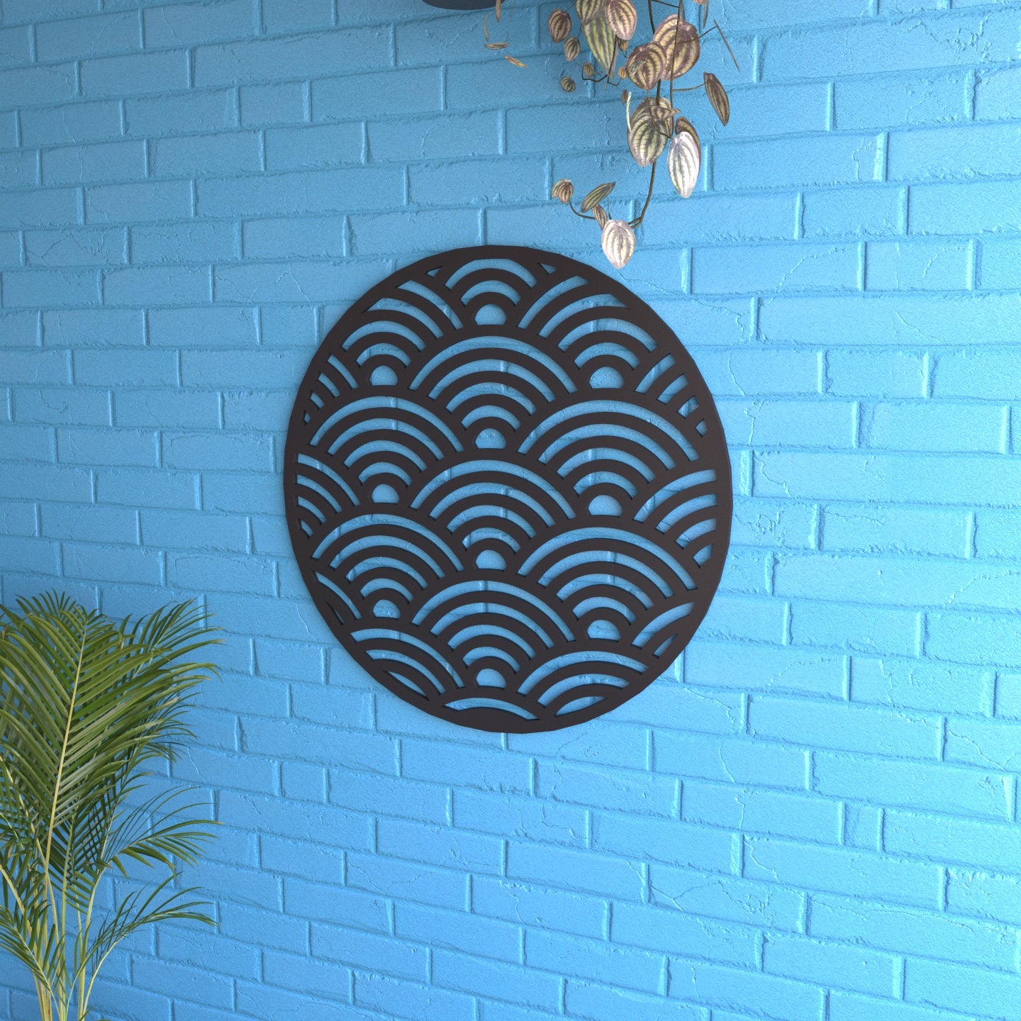 Aesthetic Antique Sea Round Wooden Wall Decor Yantra Wall Decor