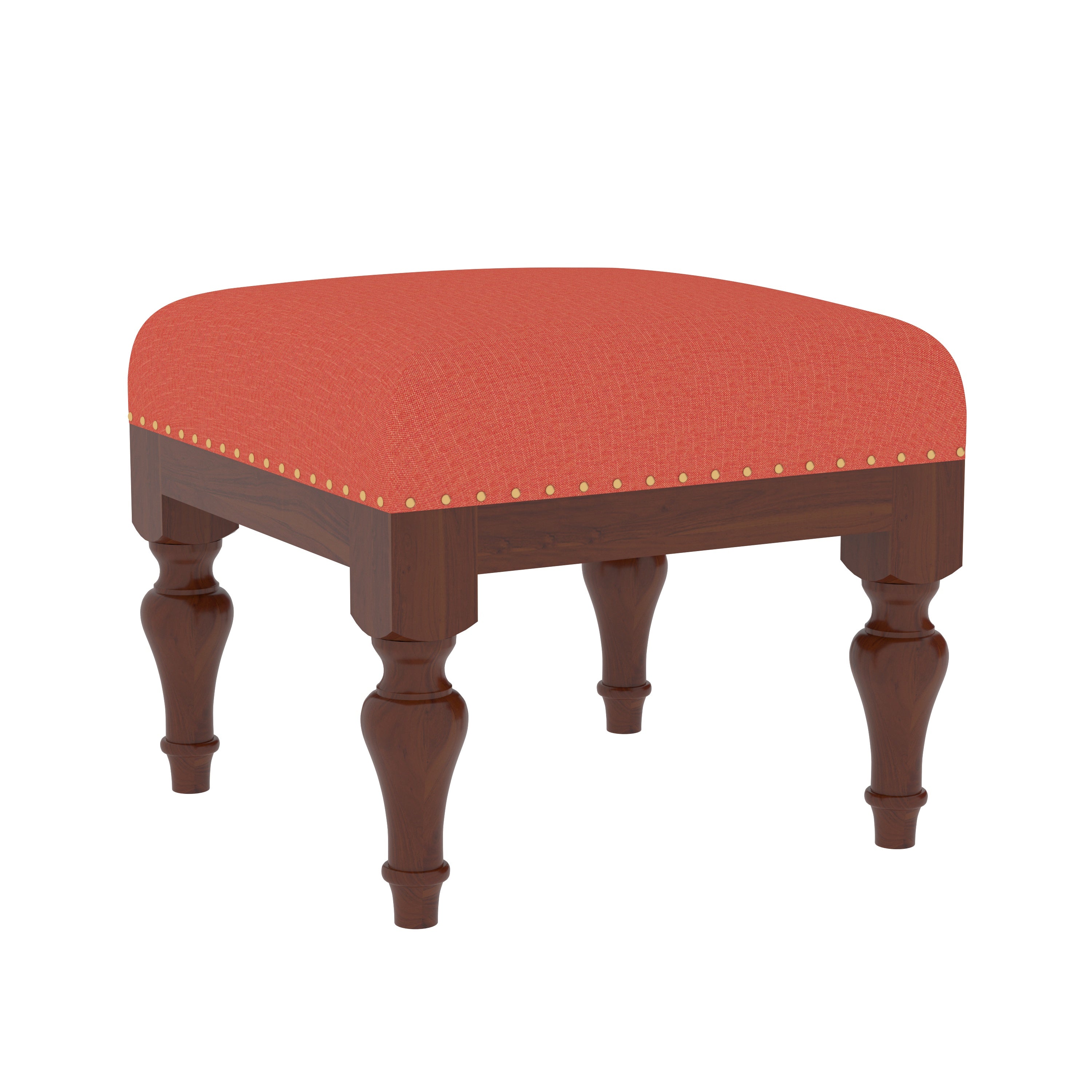 Classic Ethnic Smooth Pink Designed Wooden Handmade Stool Stool