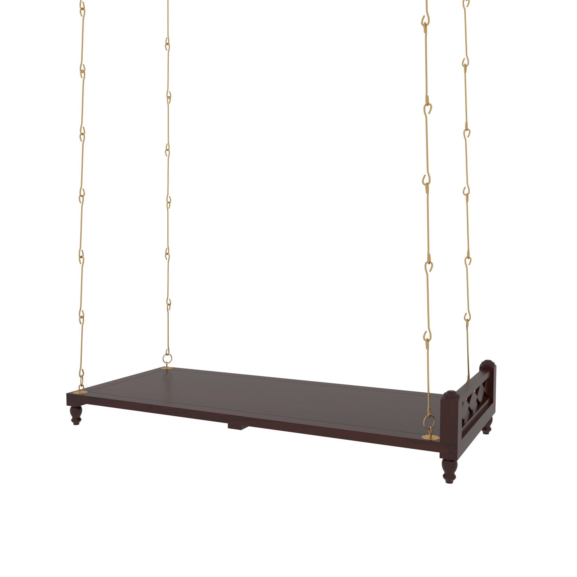 Dark Gradient Finished Wooden Handmade Traditional Swing Swing