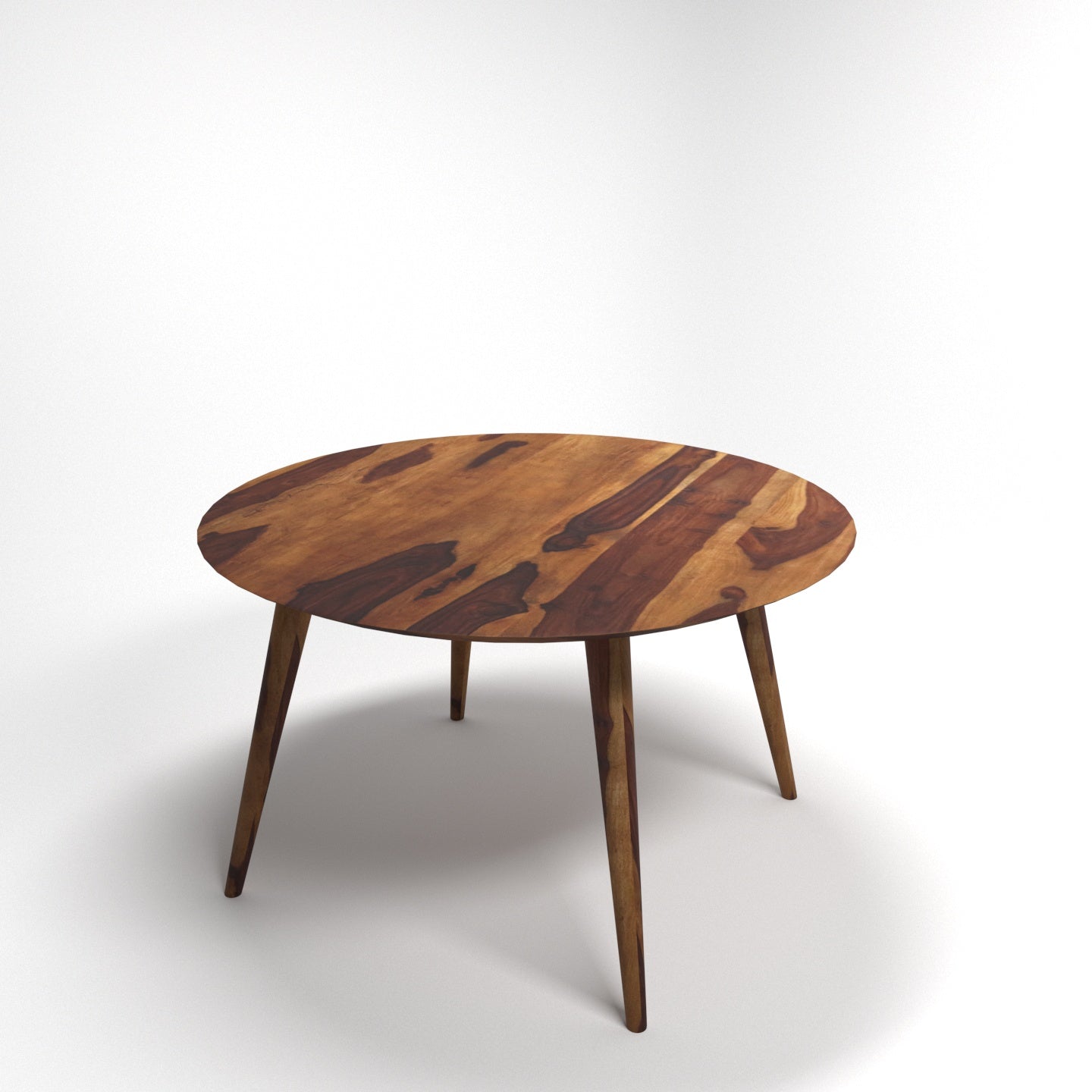 Classic Round Table Sheesham Wood Four Legs Dining Table