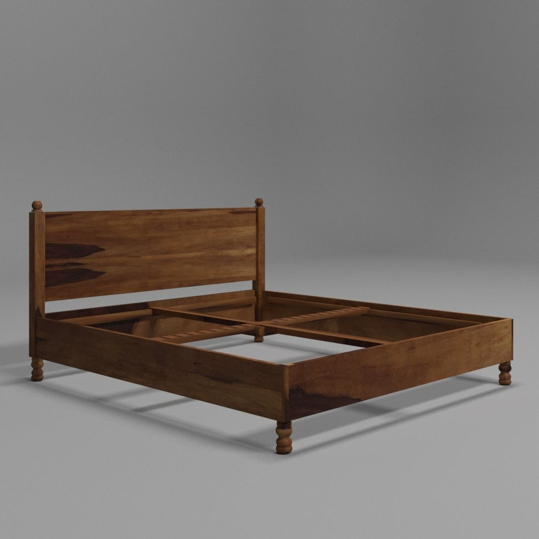 Natural tone sheesham wood classical Bed Bed