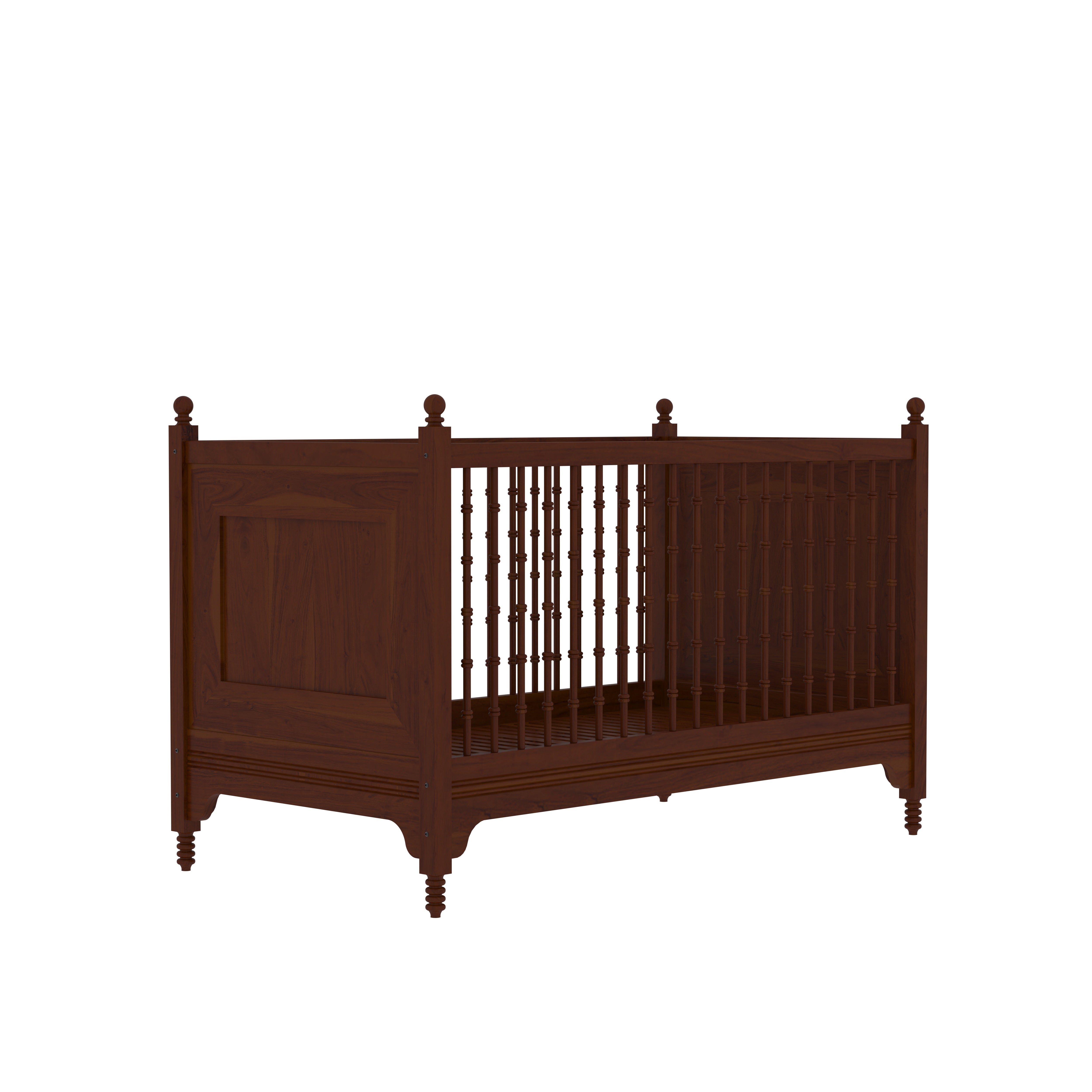 Irish Old Heritage Finished Wooden Handmade Stripped Cradle Cradle