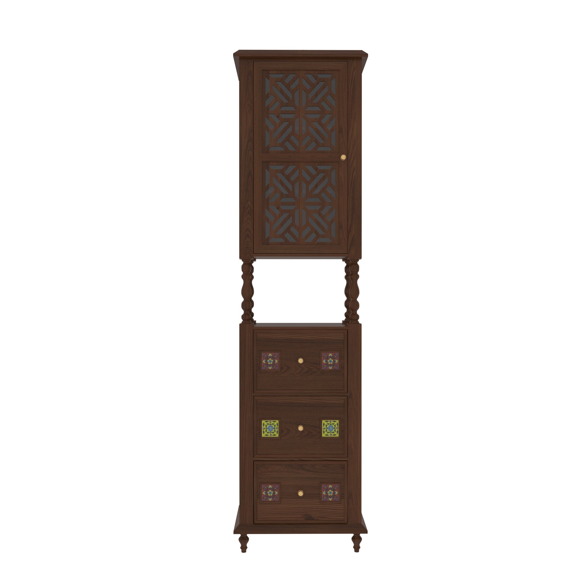 Classic Denver Dark Brown Finished Handmade Wooden Wardrobe Wardrobe