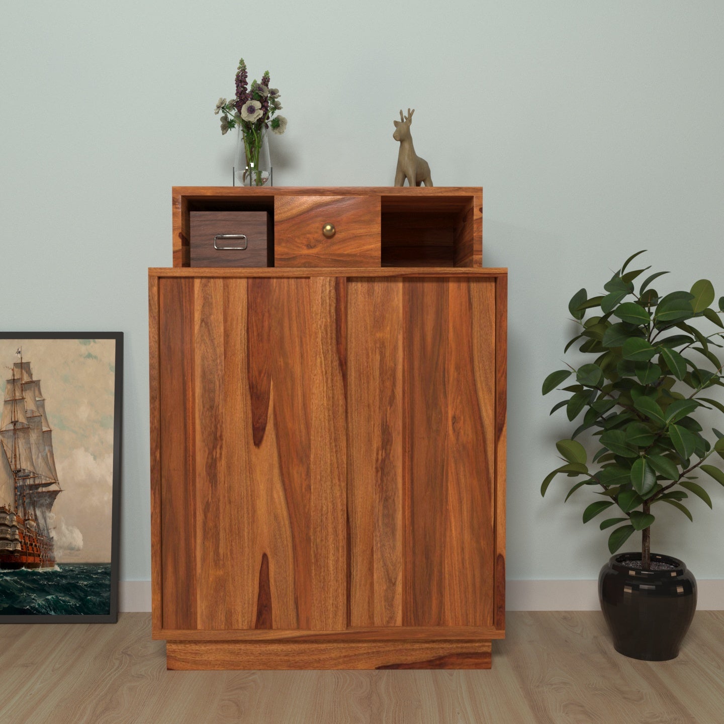 Classic Style Multiple Storage Wooden Side Board Cupboard