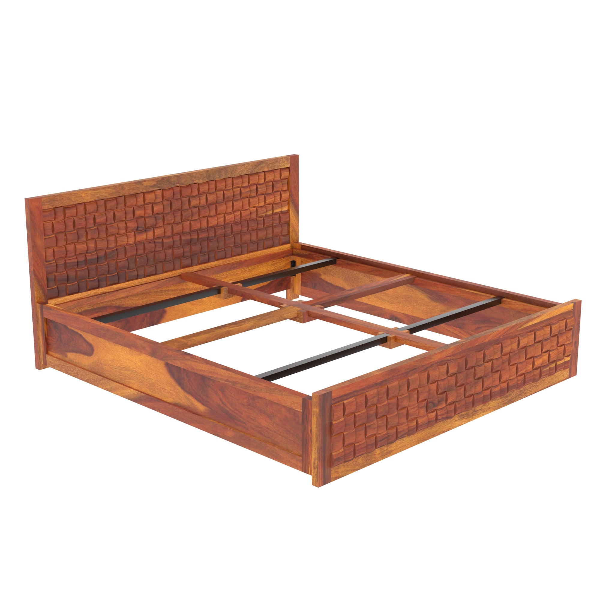 Wooden Regal designed Bed Sheesham Wood Bed