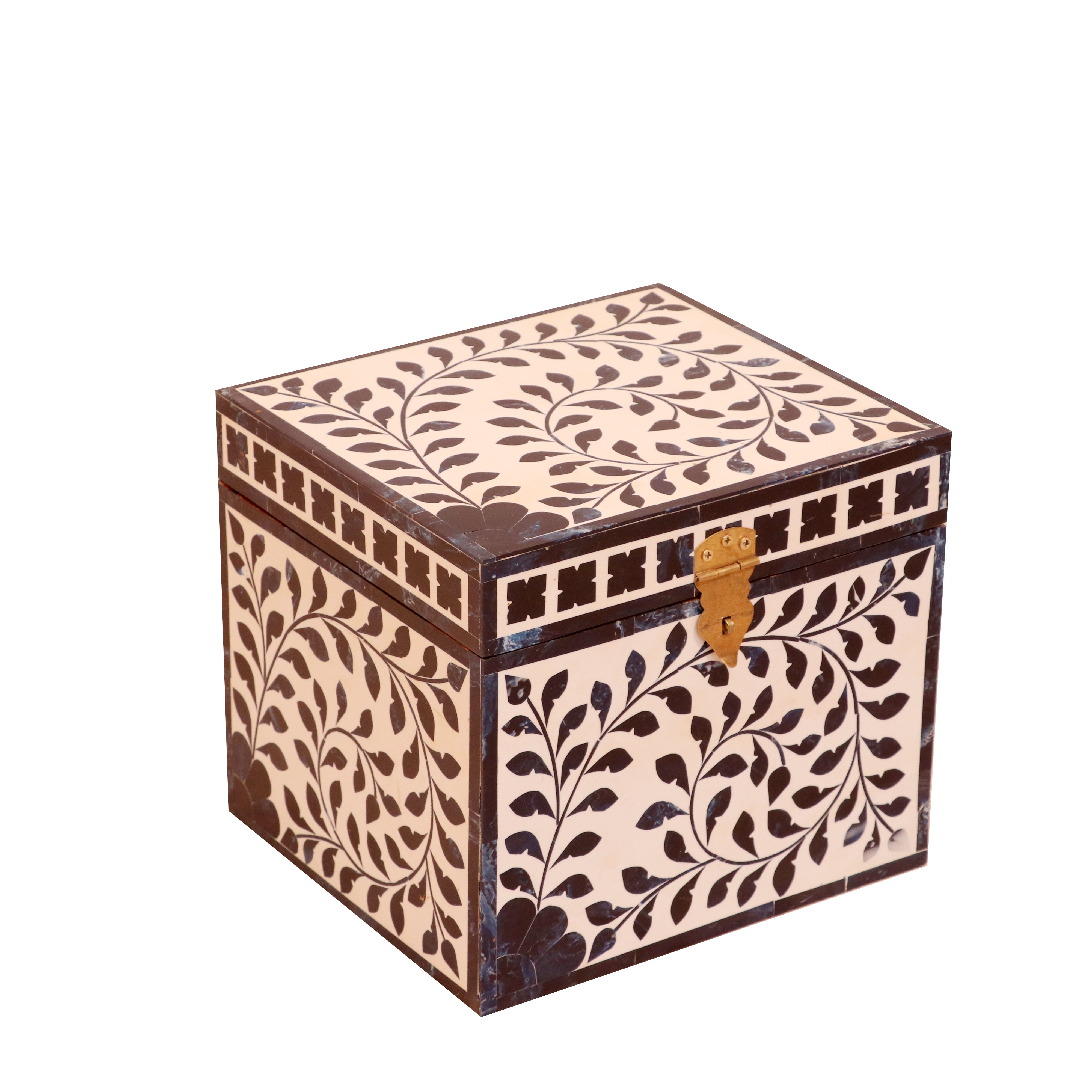 Navy Blue Style Inlay Designed Wooden Box for Jewelry Wooden Box