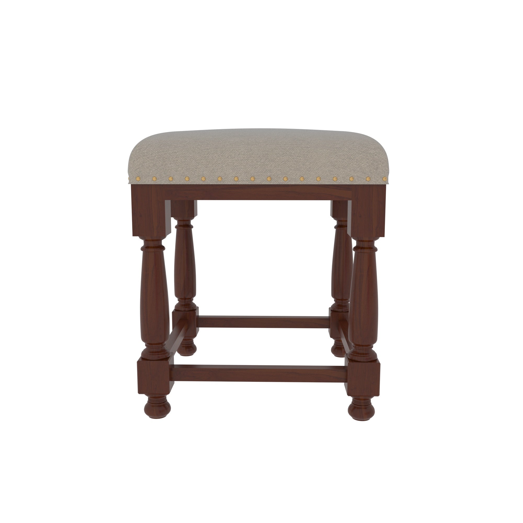 Classic Light Aortic Finished Wooden Handmade Seating Stool Stool