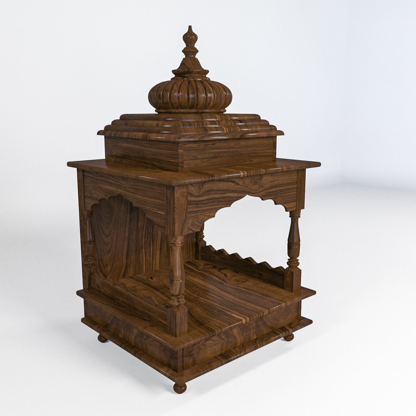 Heritage indian Devotional Dome Teak wood Home temple Temple