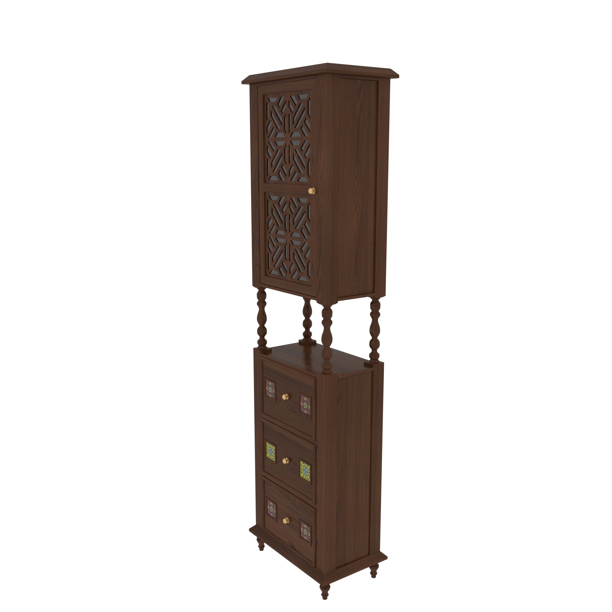 Classic Denver Dark Brown Finished Handmade Wooden Wardrobe Wardrobe