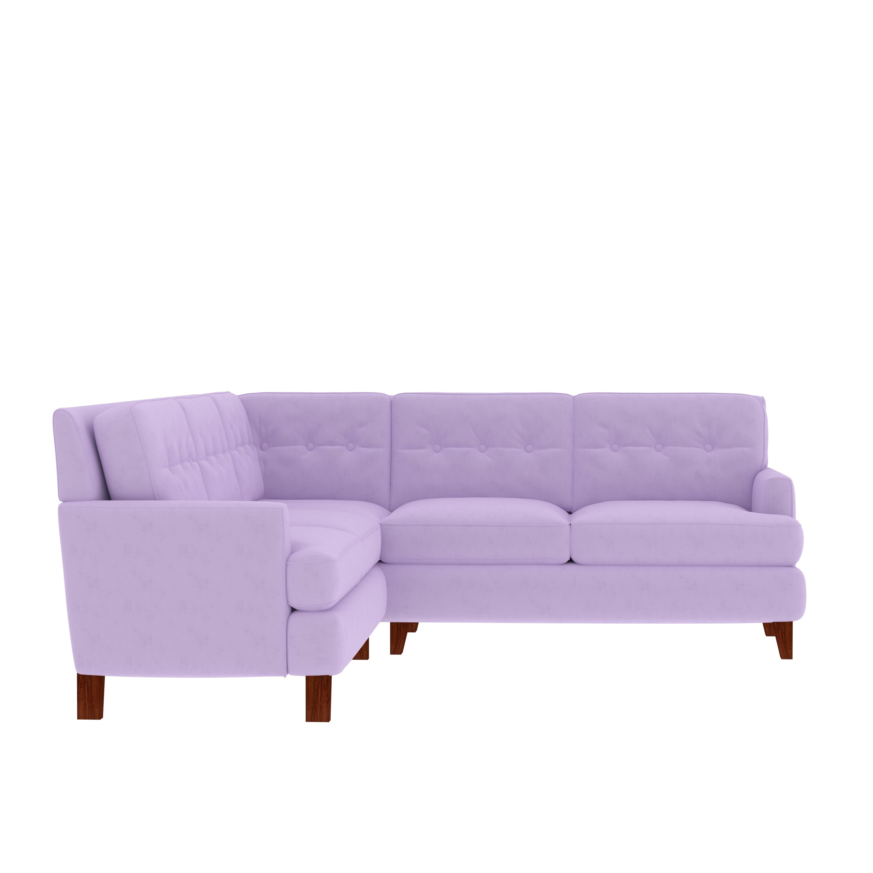 Voilet Pink Pastel Coloured with Premium Comfort L Shaped 4 Seater Sofa Set for Home Sofa