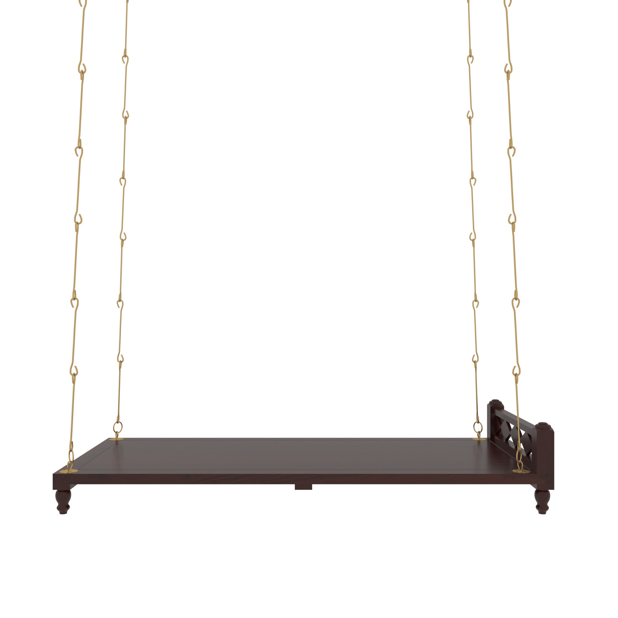 Dark Gradient Finished Wooden Handmade Traditional Swing Swing