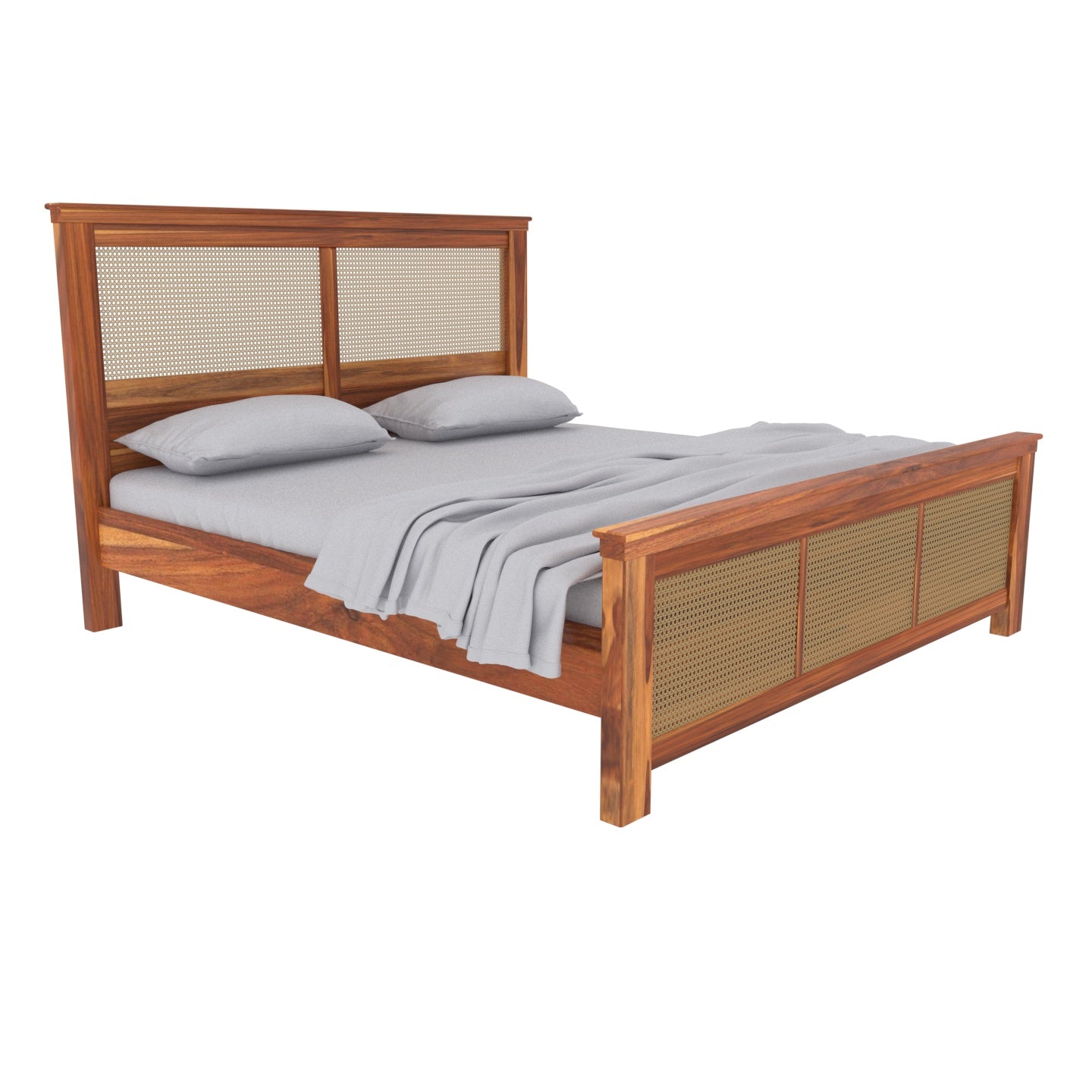 Majestic Modern Wooden Bed with Modern Arm Chair and Soft Small Seating Couch Bedroom Furniture Sets