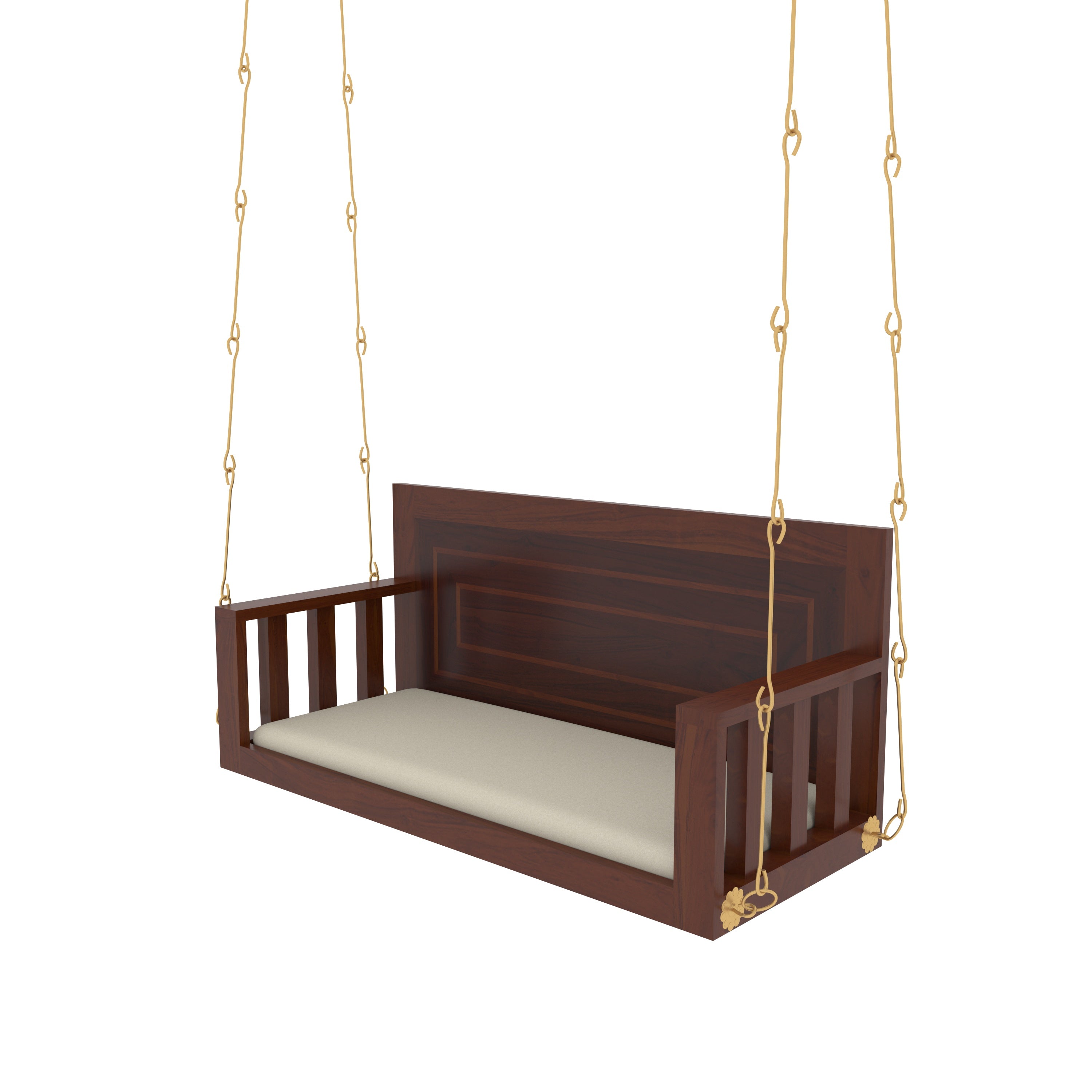 Southern Western Dark Finished Wooden Handmade Swing Swing